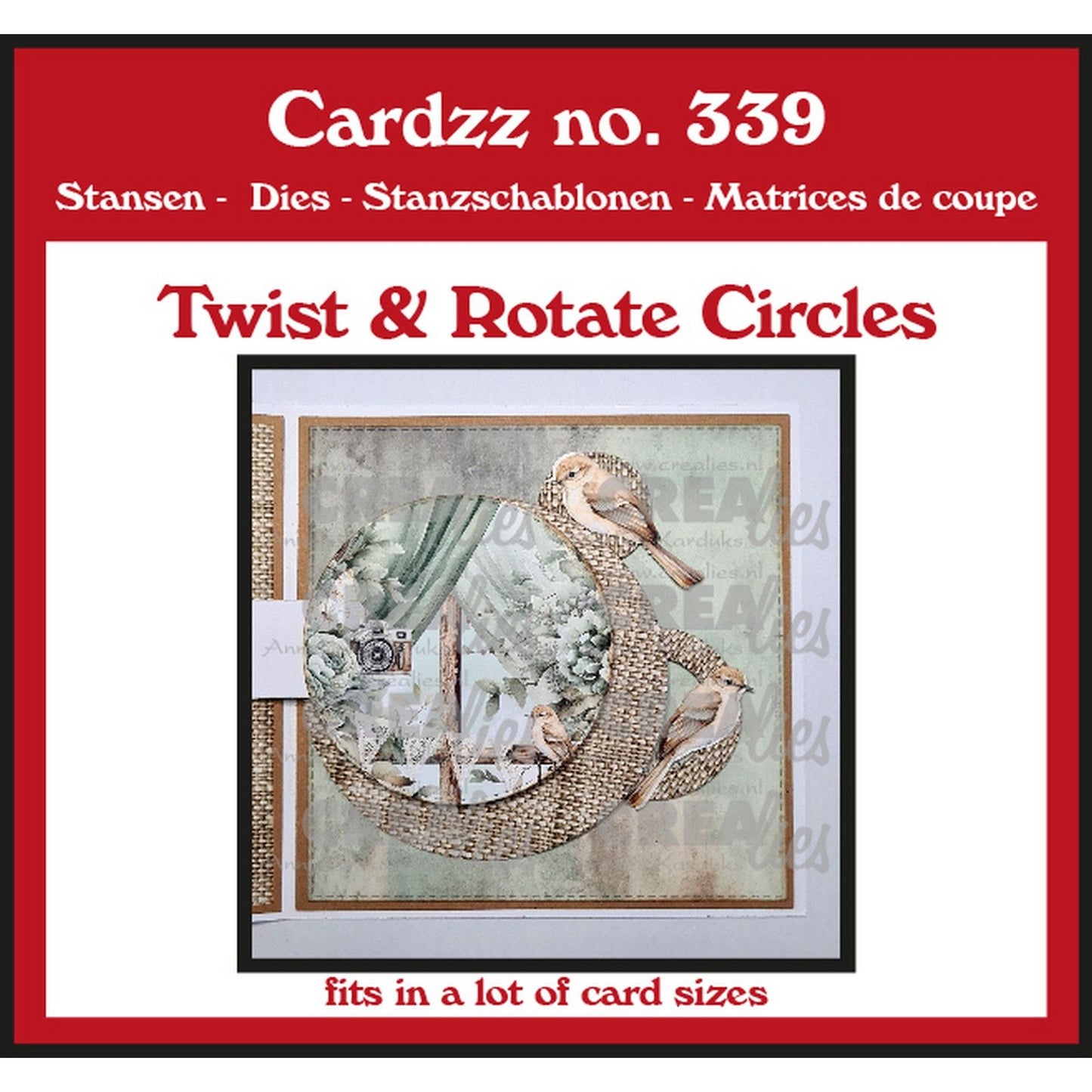 Crealies • cardzz matrice de découpe torsion rotation cercles