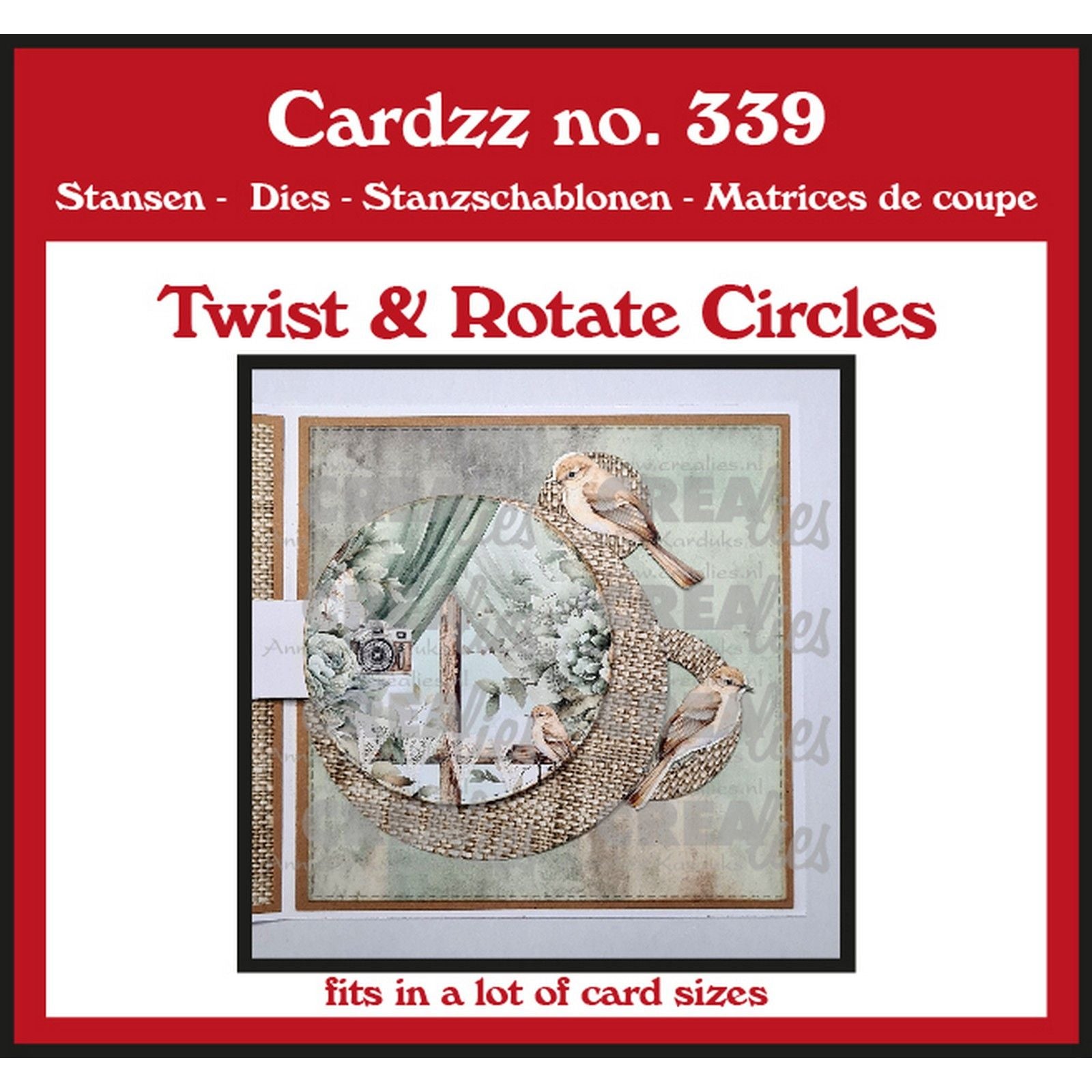 Crealies • cardzz matrice de découpe torsion rotation cercles