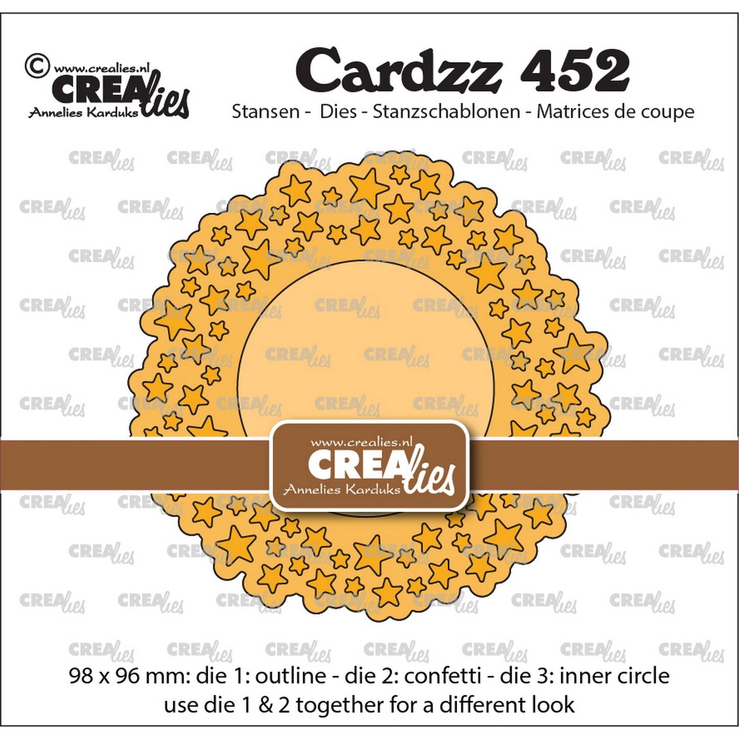 Crealies • cardzz gabarit de découpe confettis étoiles