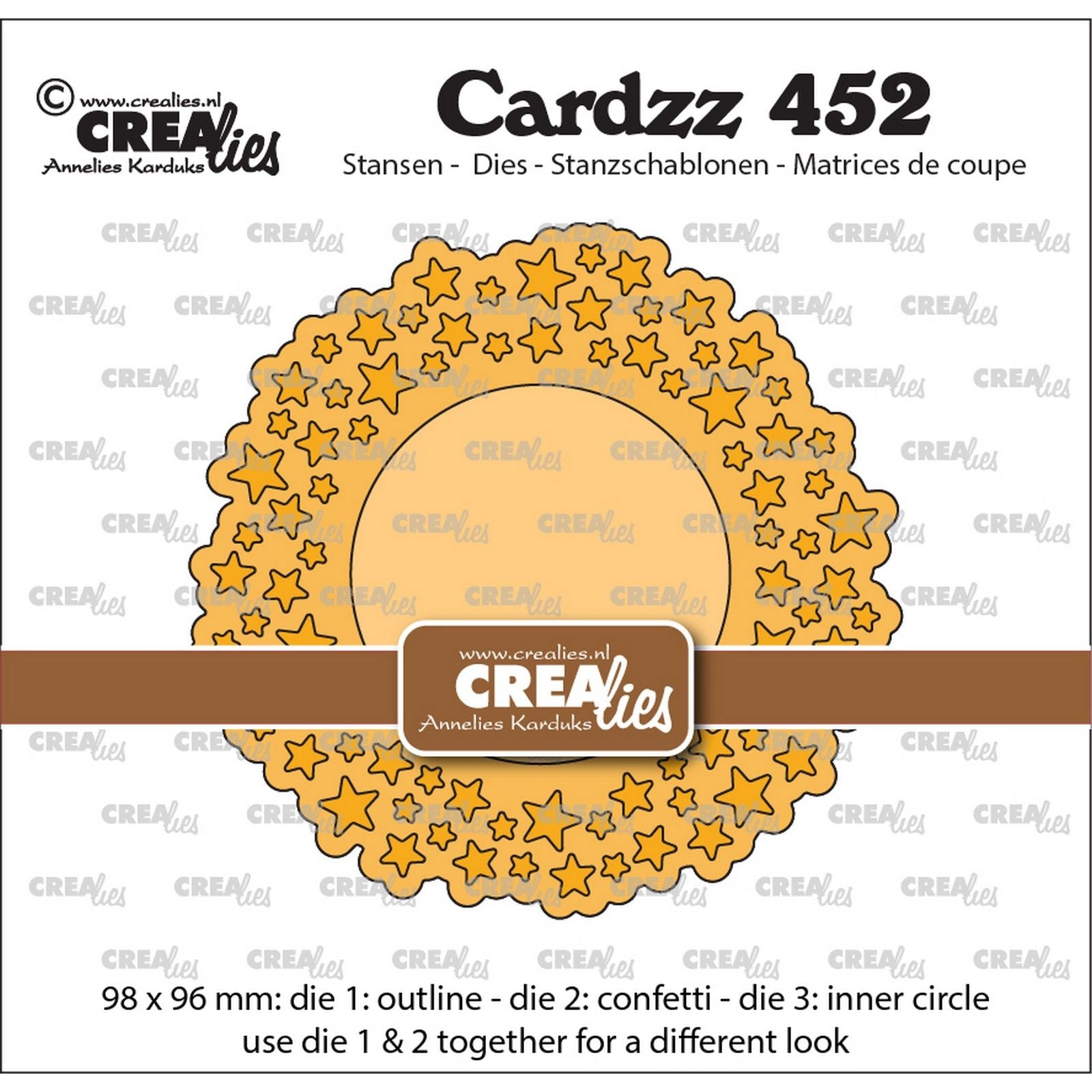 Crealies • cardzz gabarit de découpe confettis étoiles