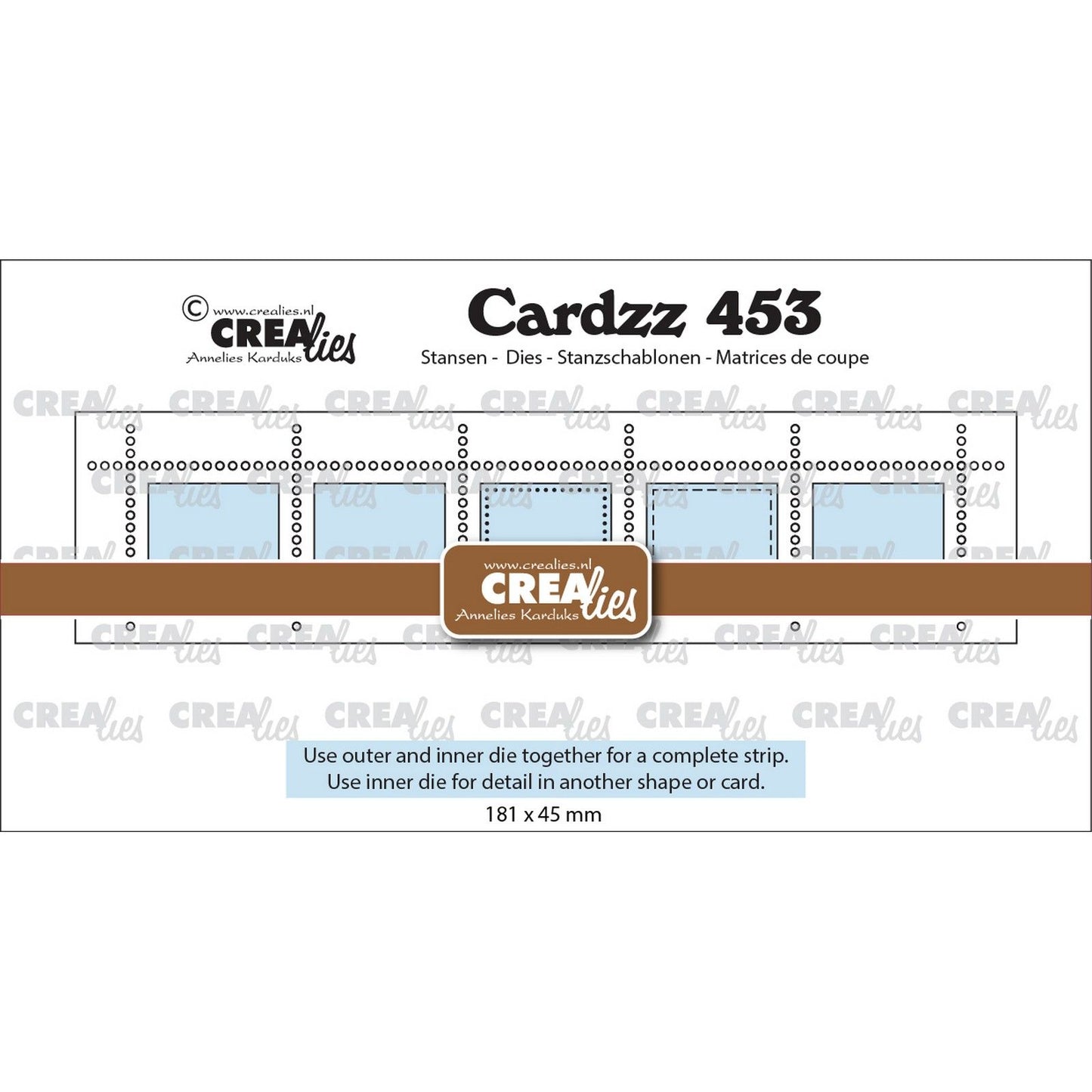 Crealies • bande de tampon cardzz xl 5x rectangles horizontaux