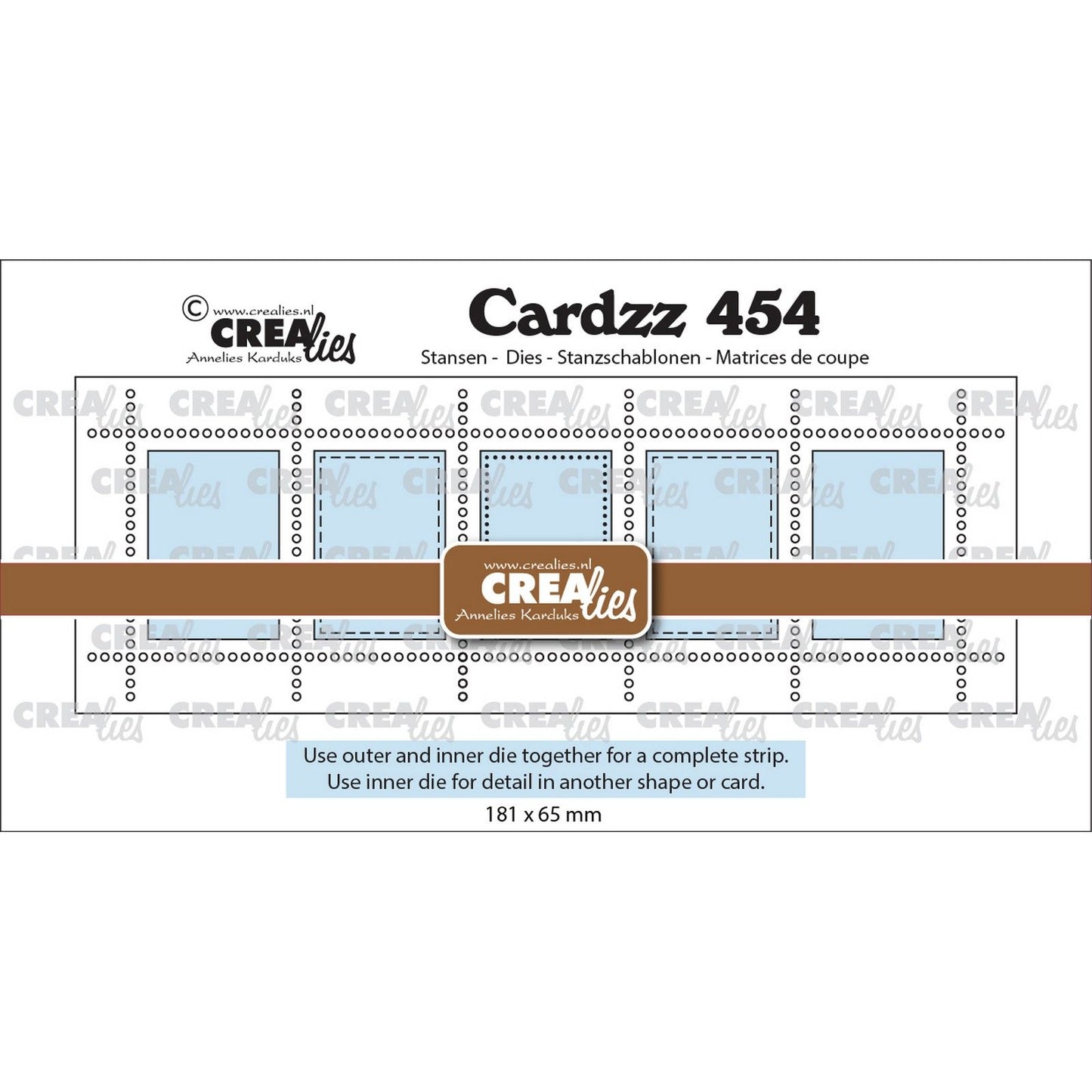 Crealies • bande de tampon cardzz xl 5x rectangles verticaux