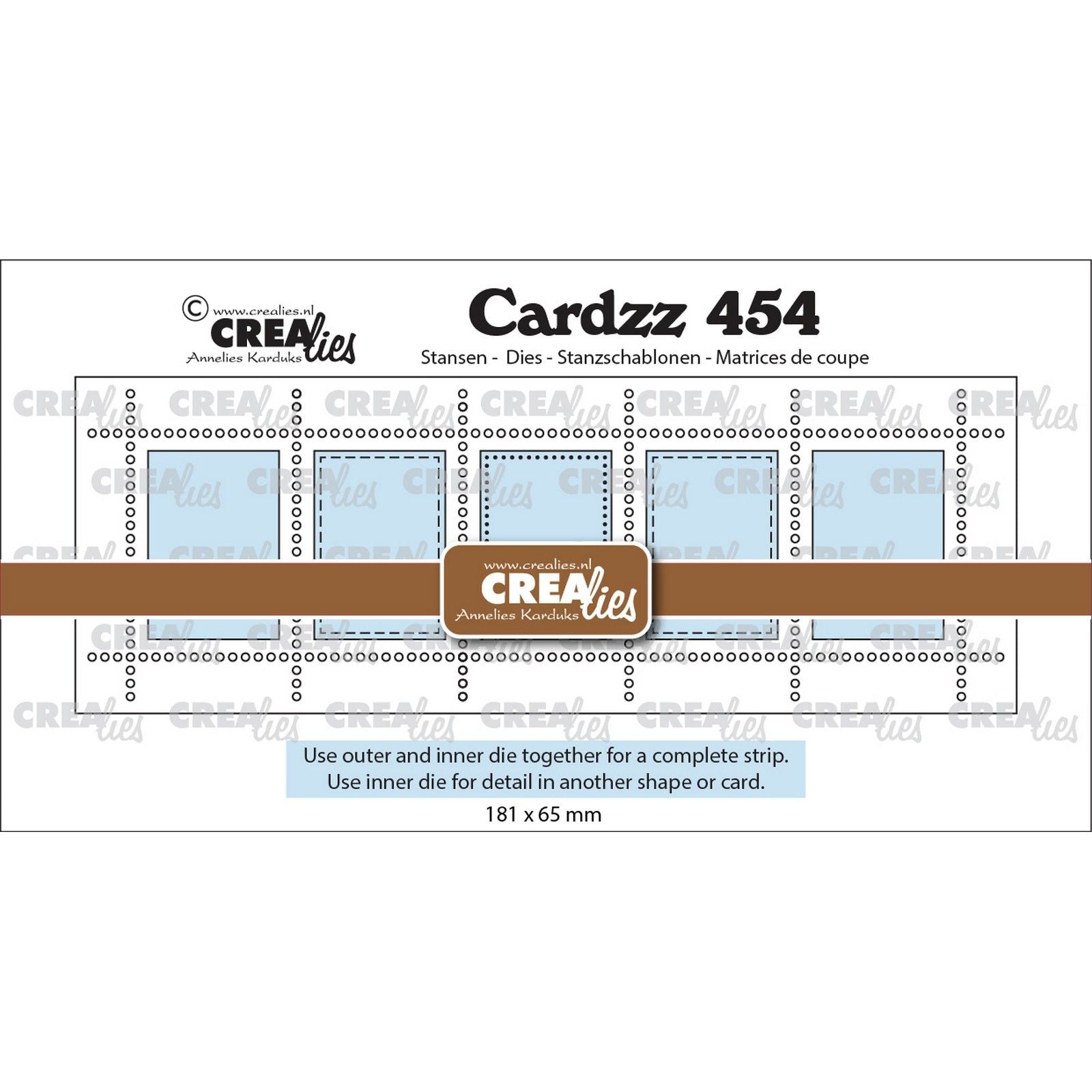 Crealies • bande de tampon cardzz xl 5x rectangles verticaux