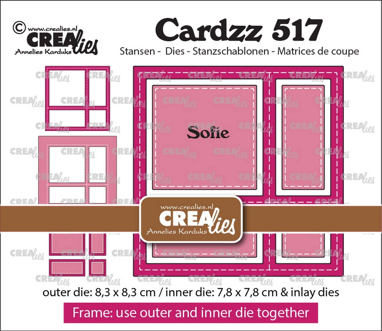 Crealies • incrustations de cadre cardzz sofie