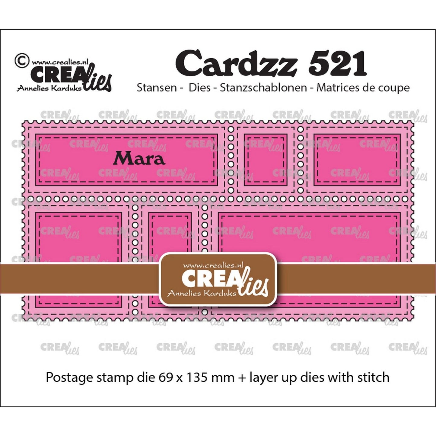 Crealies • cardzz matrices de découpe cadre de timbre mini slimline mara