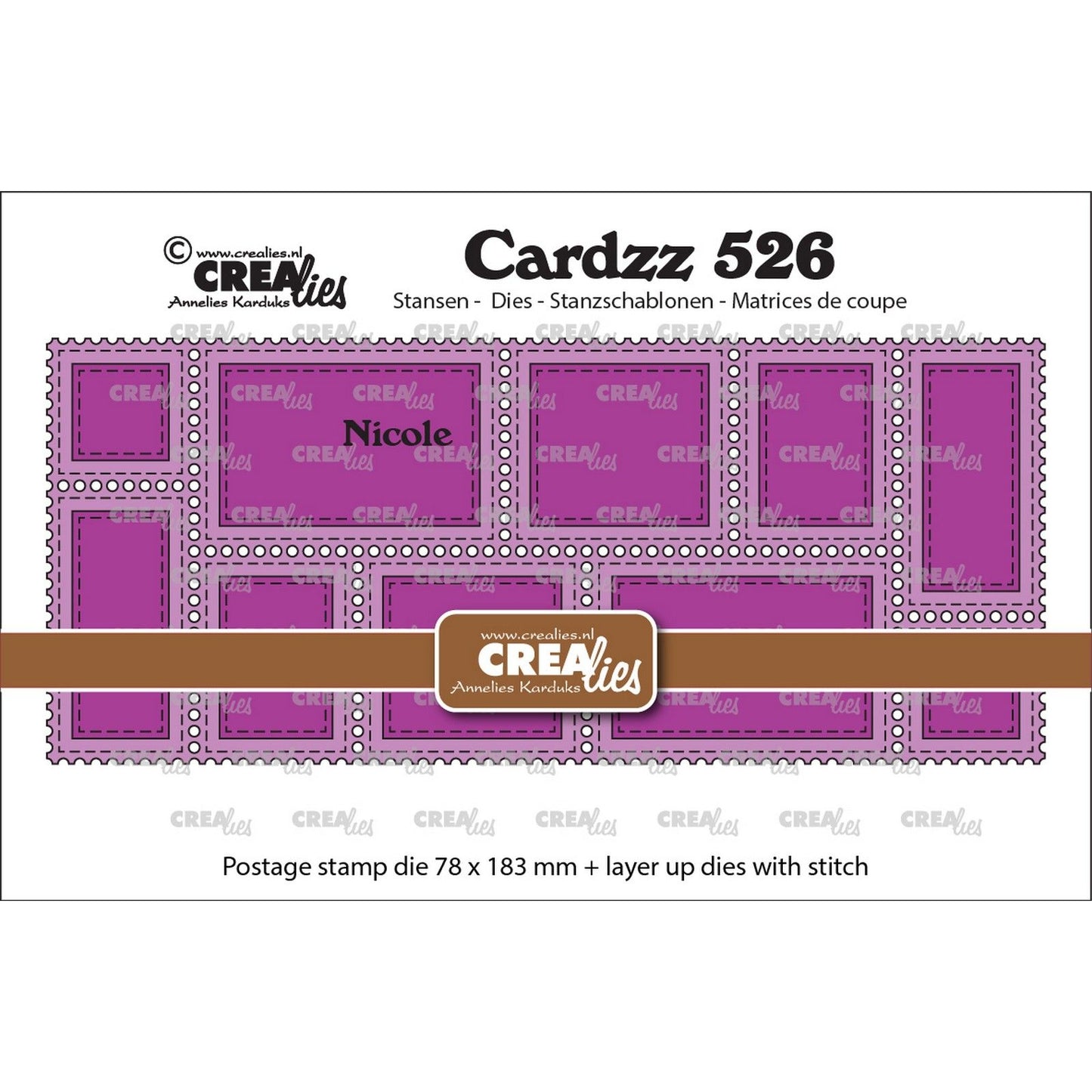 Crealies • cardzz matrices de découpe cadre de timbre slimline nicole