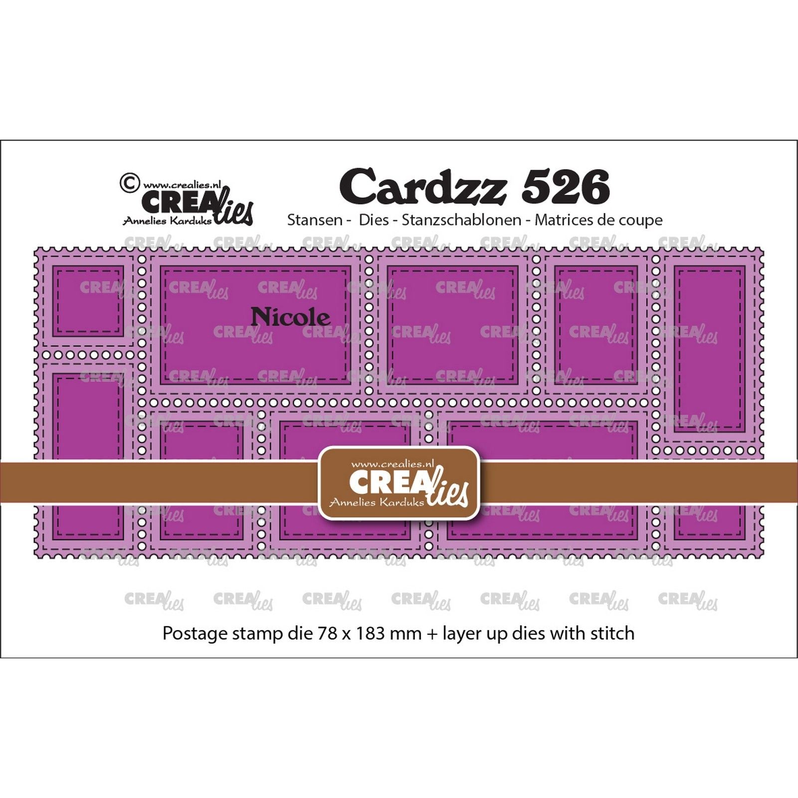 Crealies • cardzz matrices de découpe cadre de timbre slimline nicole