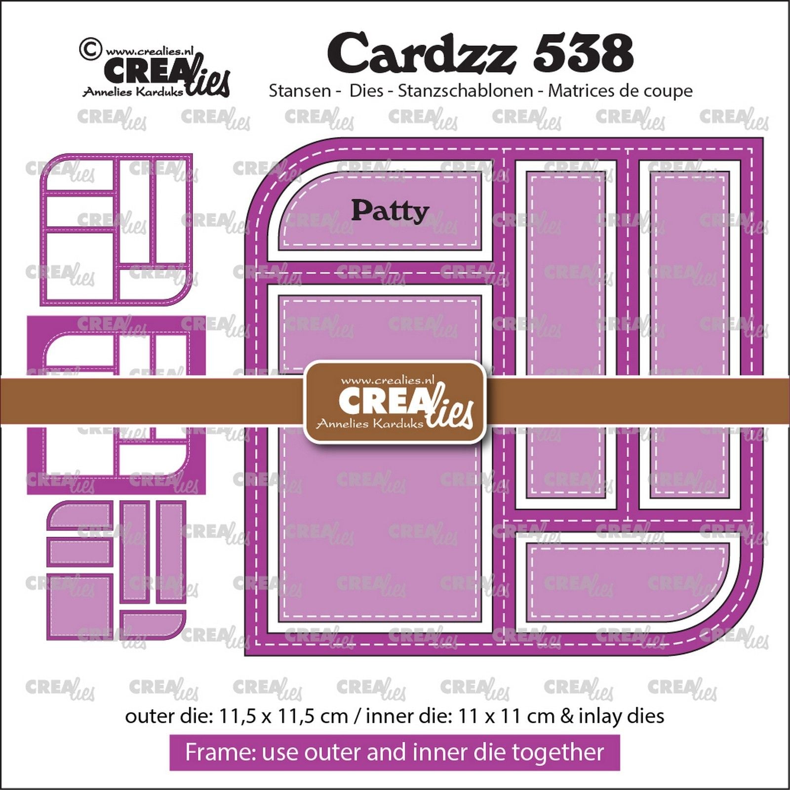 Crealies • galette d'incrustation de cadre cardzz