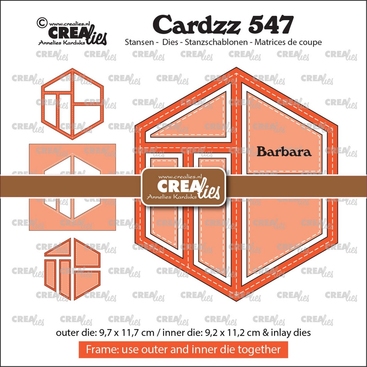 Crealies • incrustations de cadre cardzz barbara