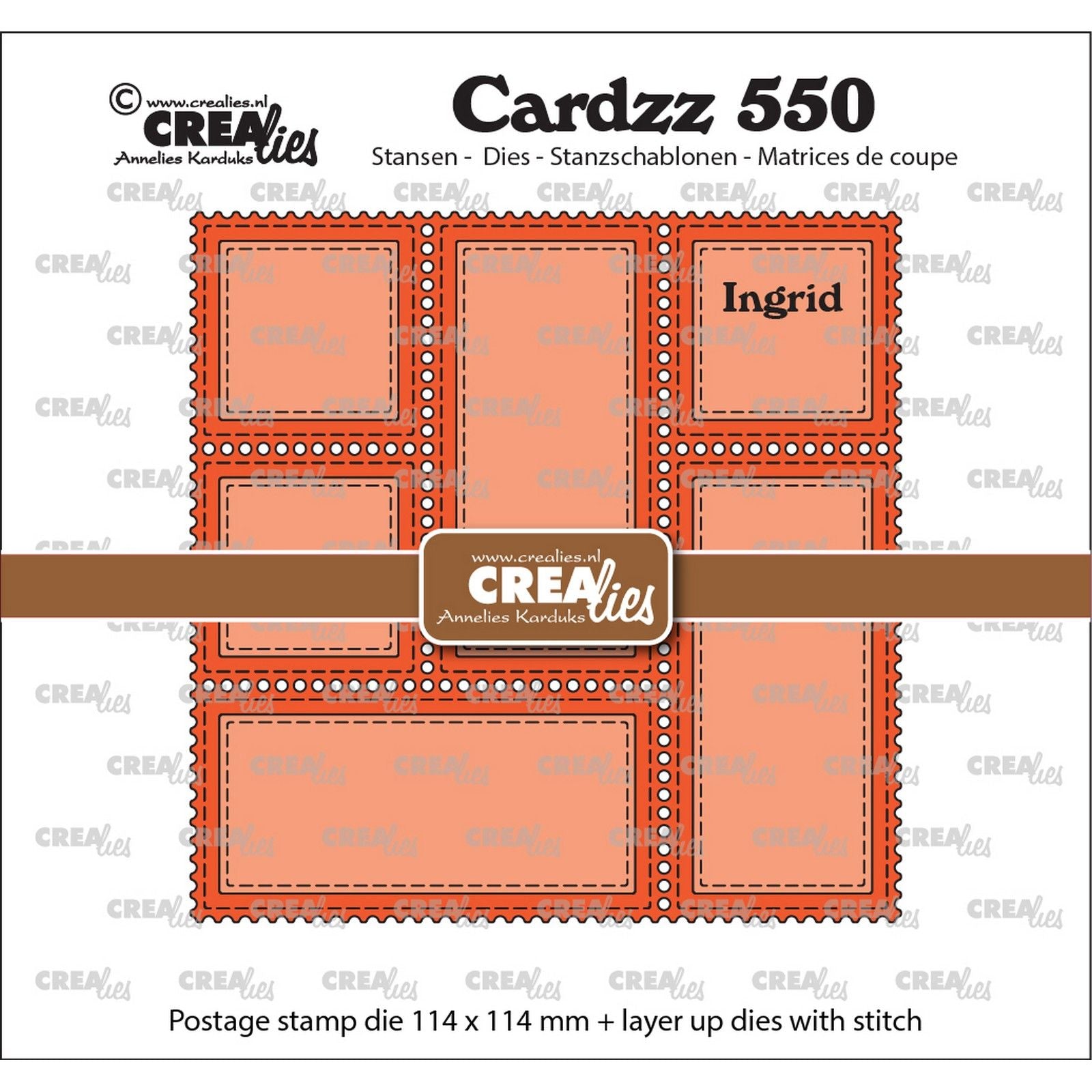 Crealies • cardzz gabarit de découpe tampon cadre ingrid