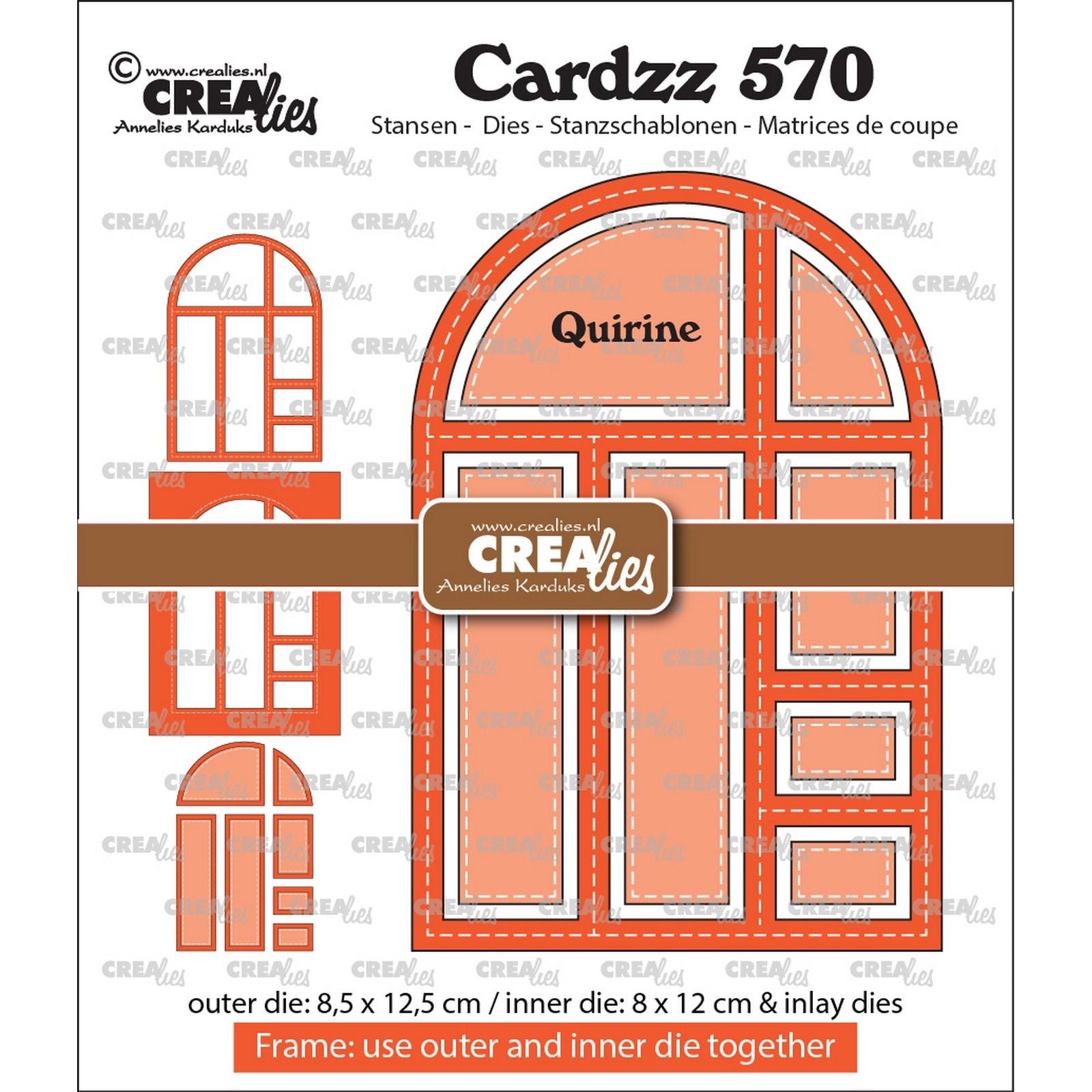 Crealies • quirine avec incrustation de cadre cardzz