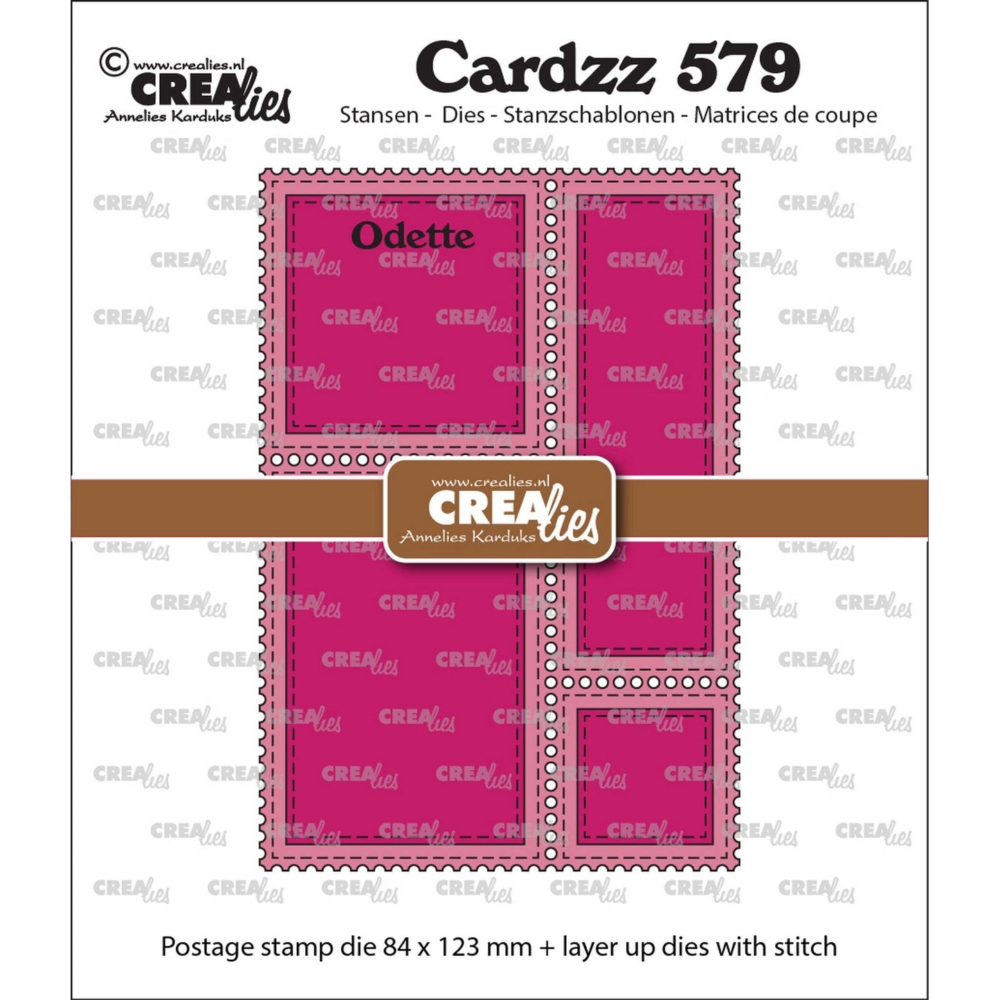 Crealies • cardzz matrices de découpe timbre cadre rectangulaire odette
