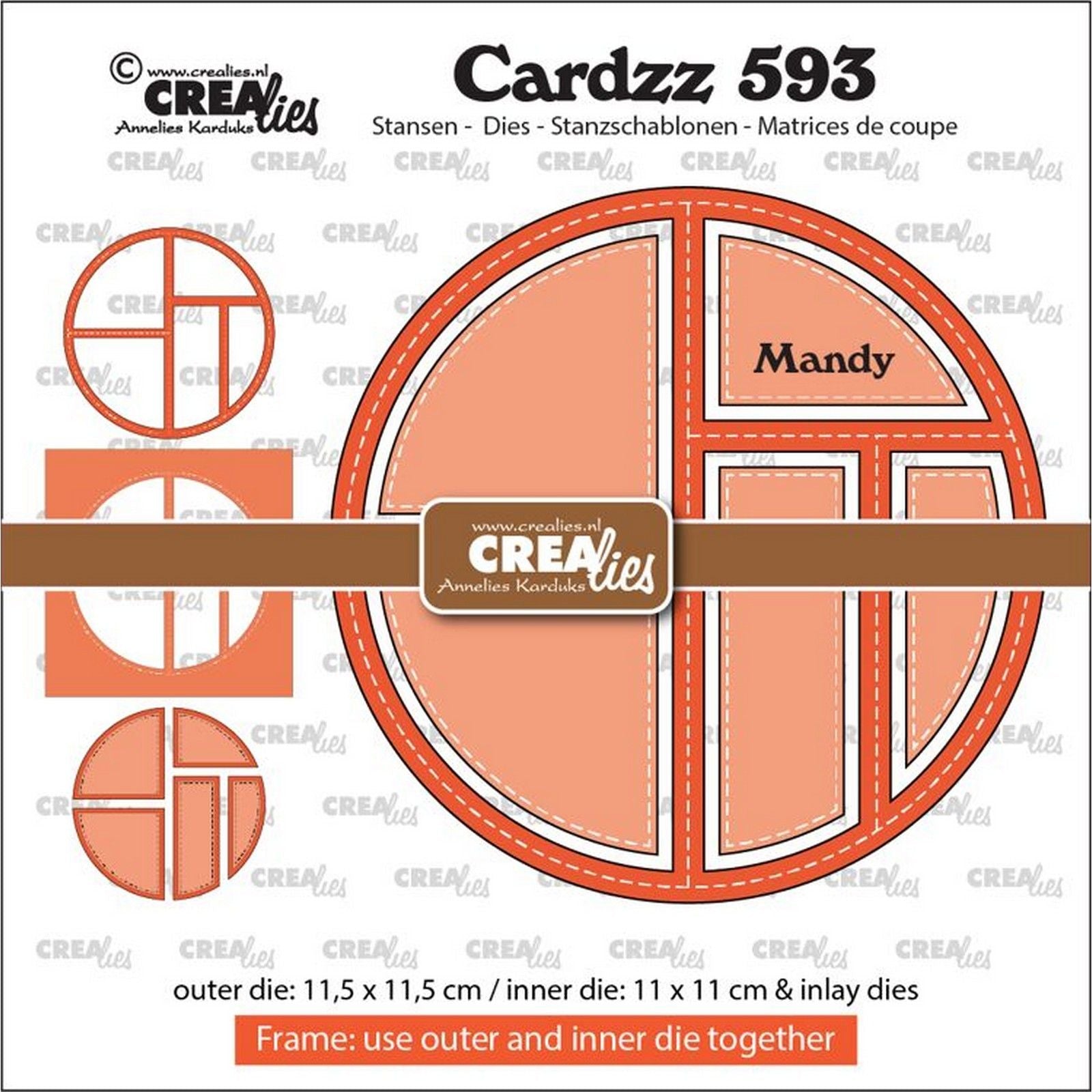 Crealies • incrustation de cadre cardzz mandy