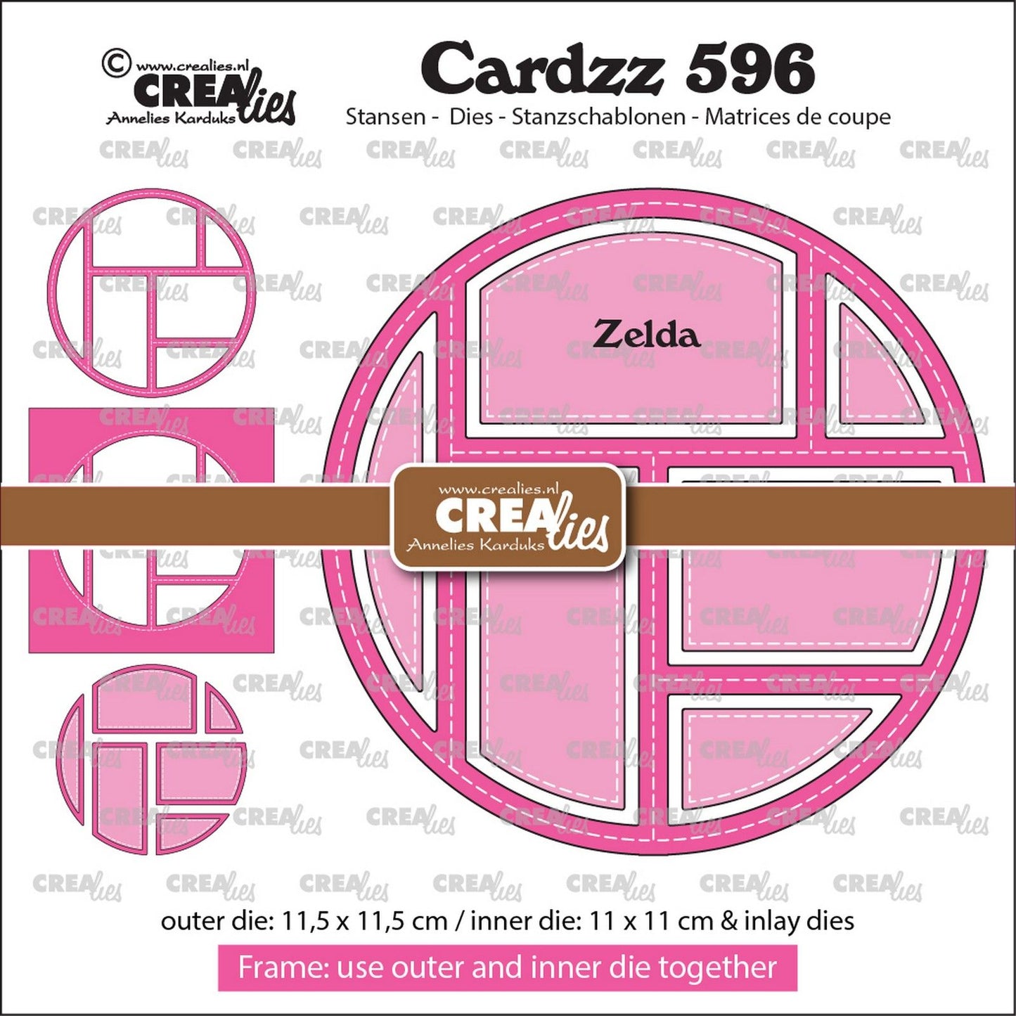 Crealies • incrustation de cadre cardzz zelda (6 panneaux)