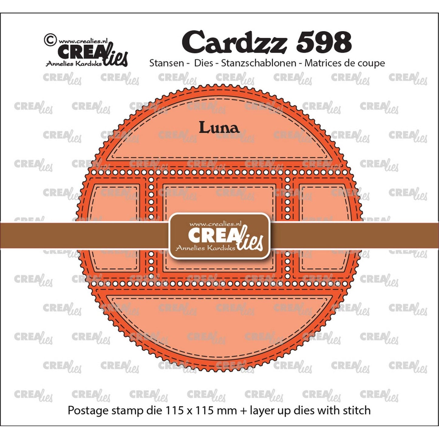 Crealies • cardzz gabarit de découpe tampon cadre luna