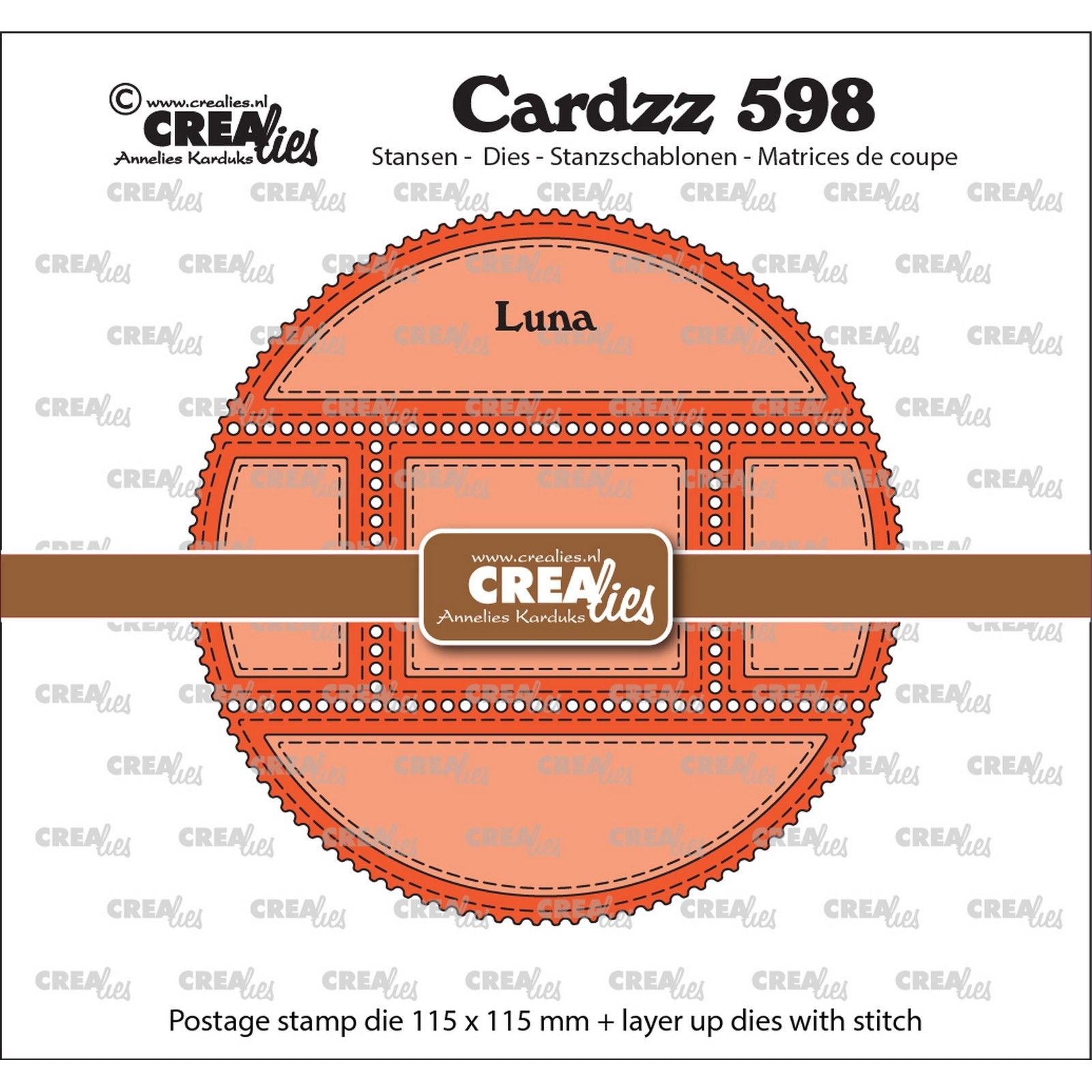 Crealies • cardzz gabarit de découpe tampon cadre luna