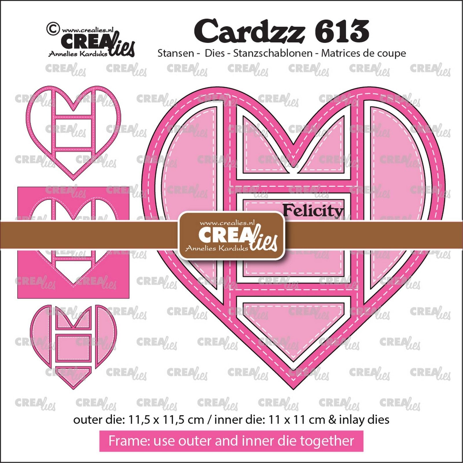 Crealies • incrustation de cadre cardzz félicitations