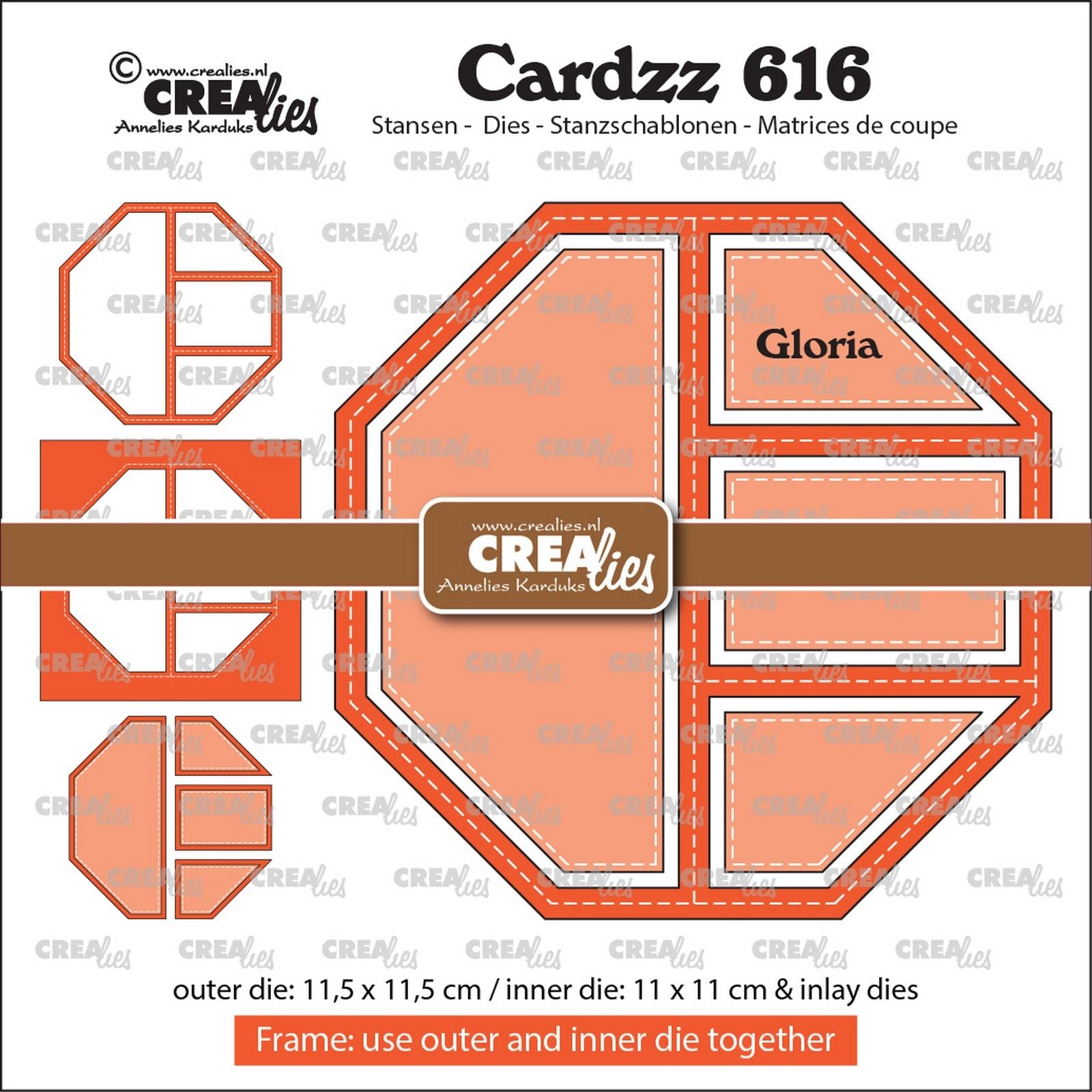 Crealies • incrustation de cadre cardzz gloria