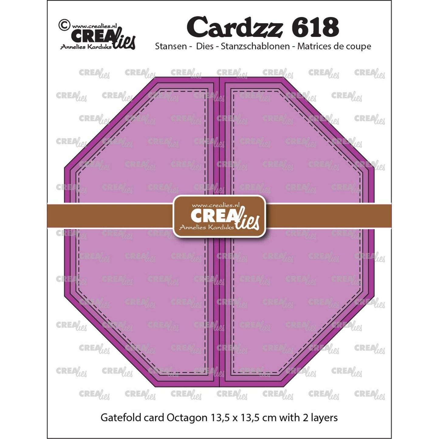 Crealies • cardzz carte gatefold octogone