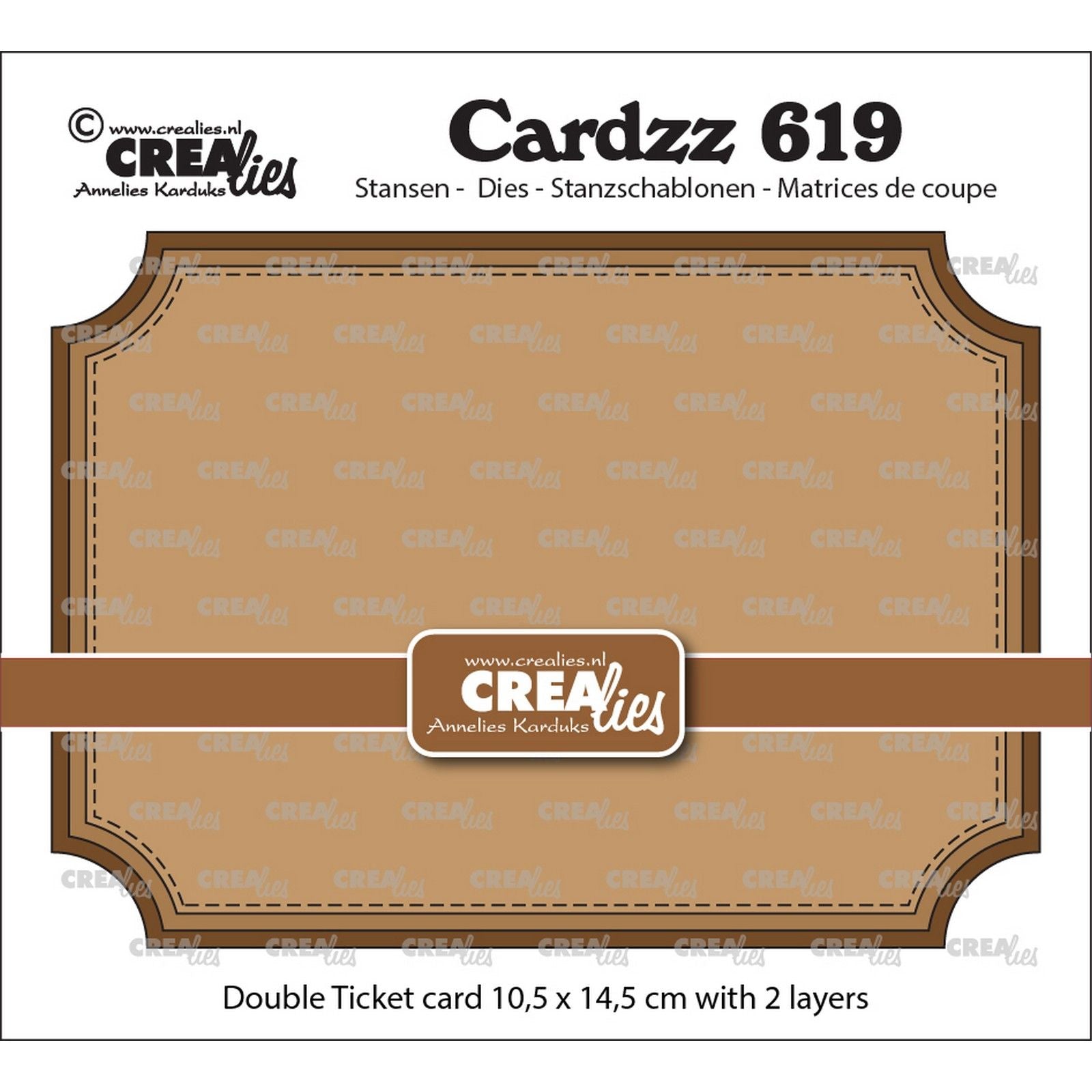 Crealies • billet double carte cardzz
