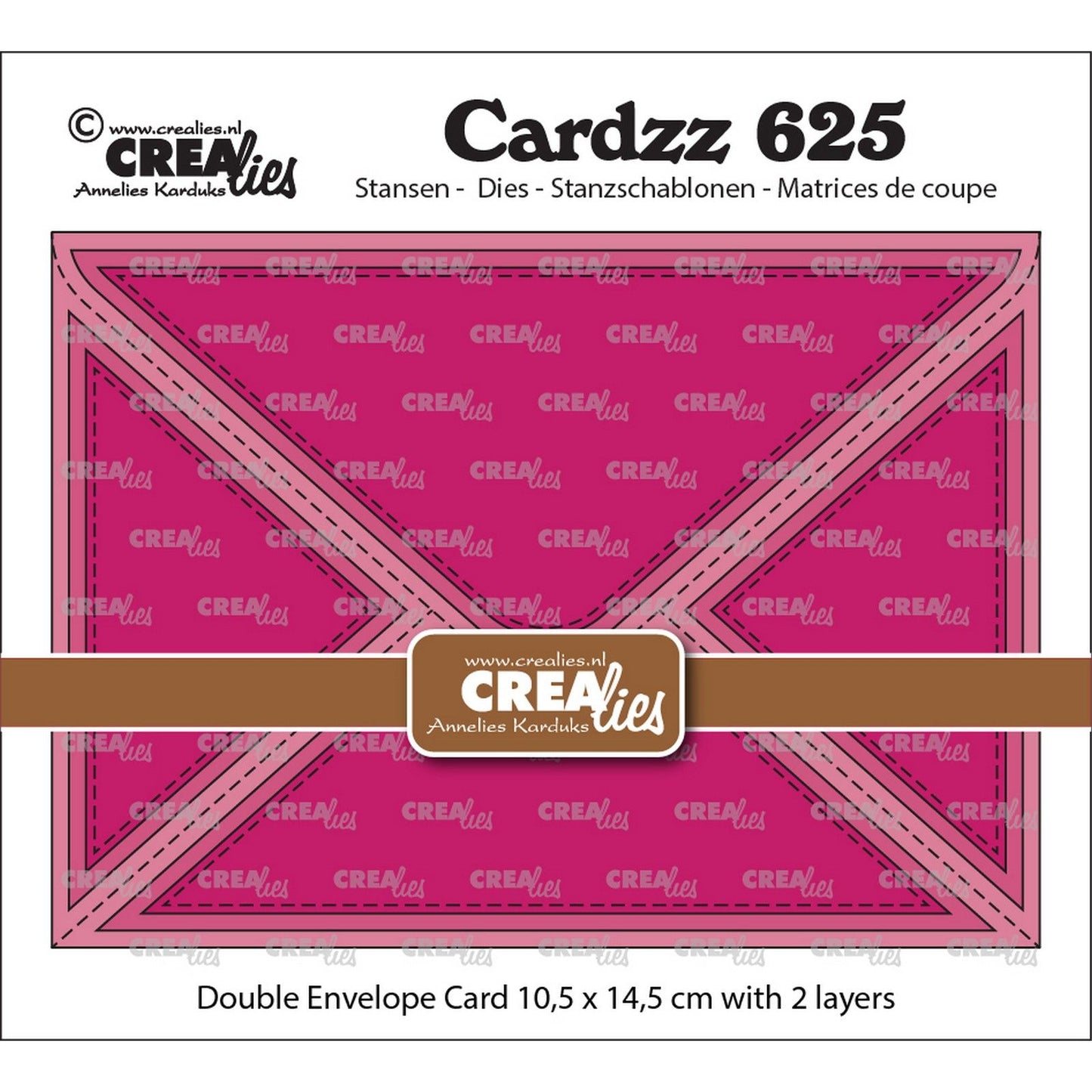 Crealies • carte cardzz double enveloppe rectangulaire