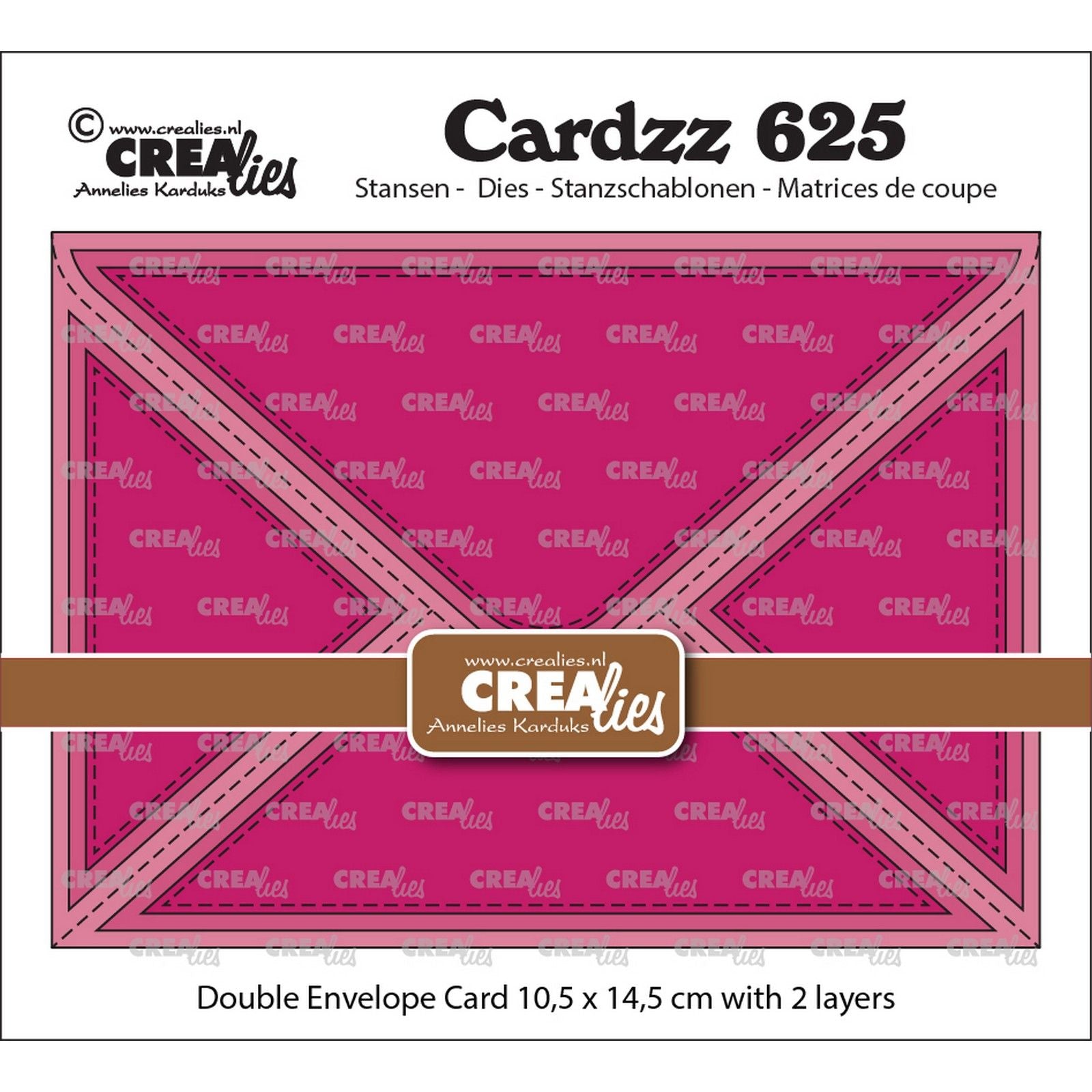 Crealies • carte cardzz double enveloppe rectangulaire