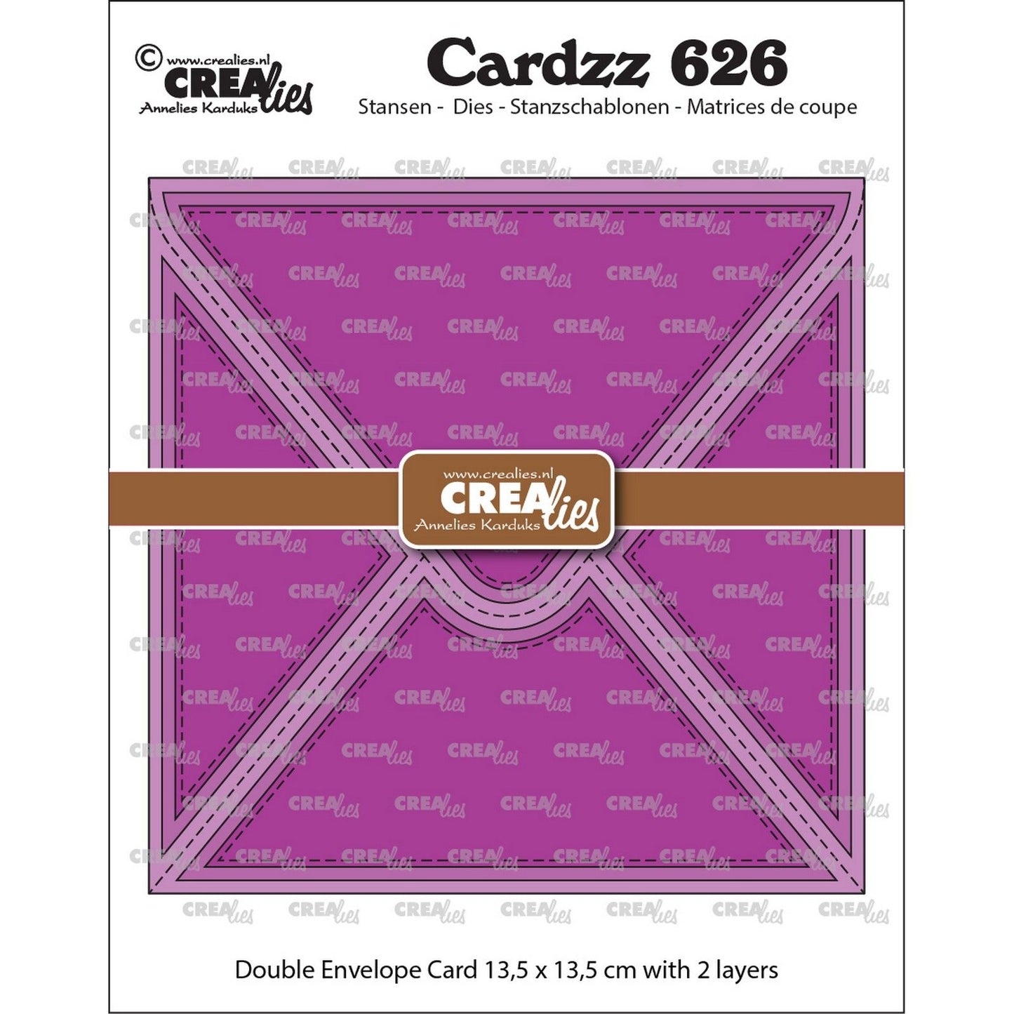 Crealies • cardzz double enveloppe carte carrée
