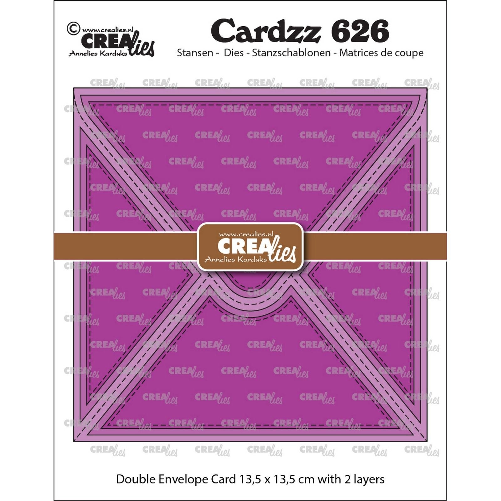Crealies • cardzz double enveloppe carte carrée