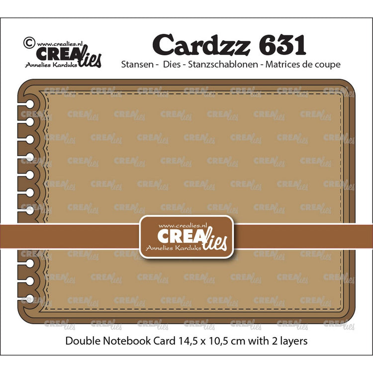 Crealies • Carnet double carte découpé cardzz 14,5x10,5cm avec coins arrondis