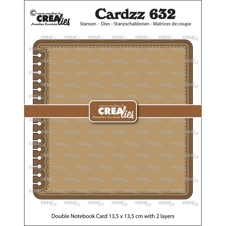 Crealies • Carnet double carte découpé cardzz 13,5x13,5cm avec coins arrondis