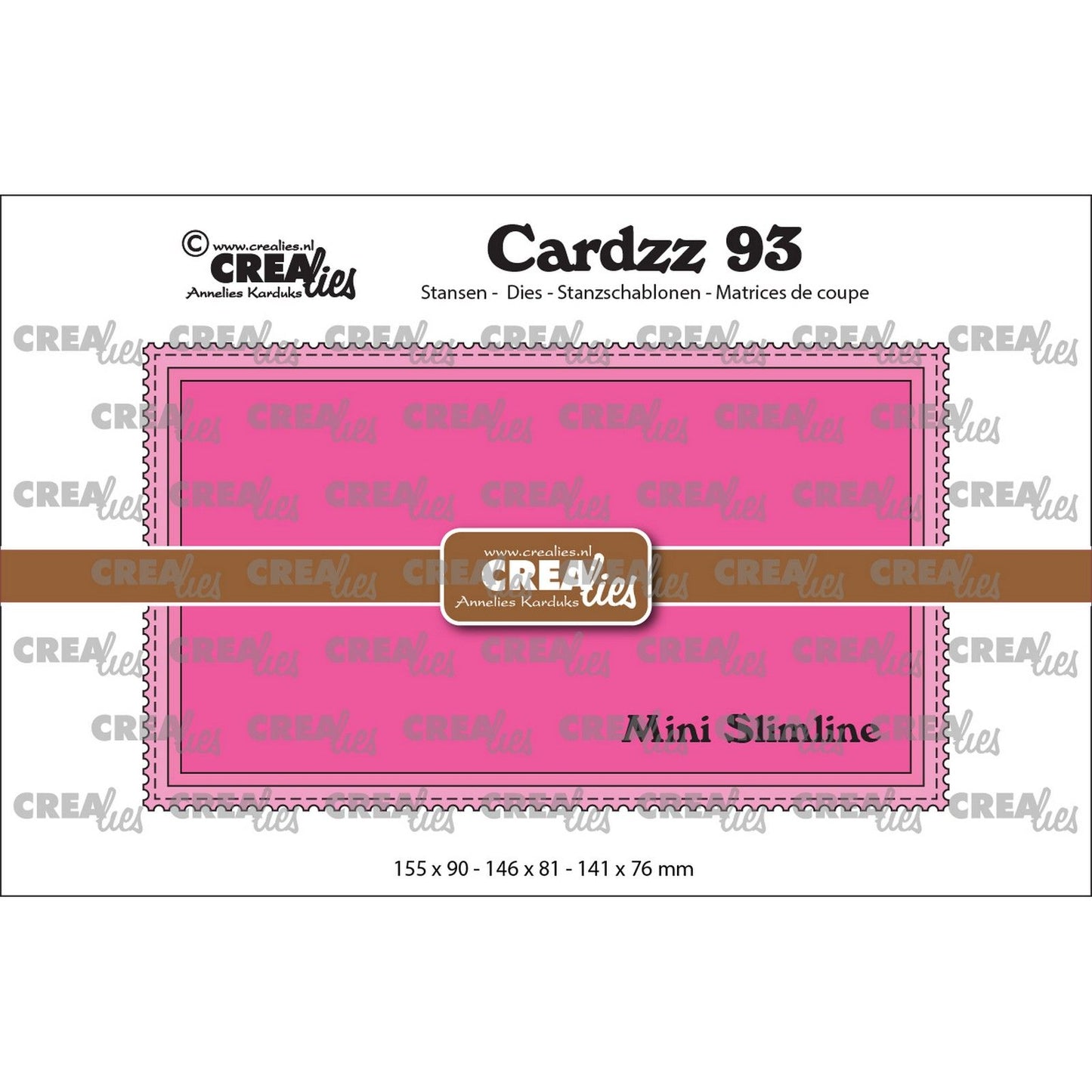 Crealies • matrices de découpe cardzz mini slimline m avec bord tampon