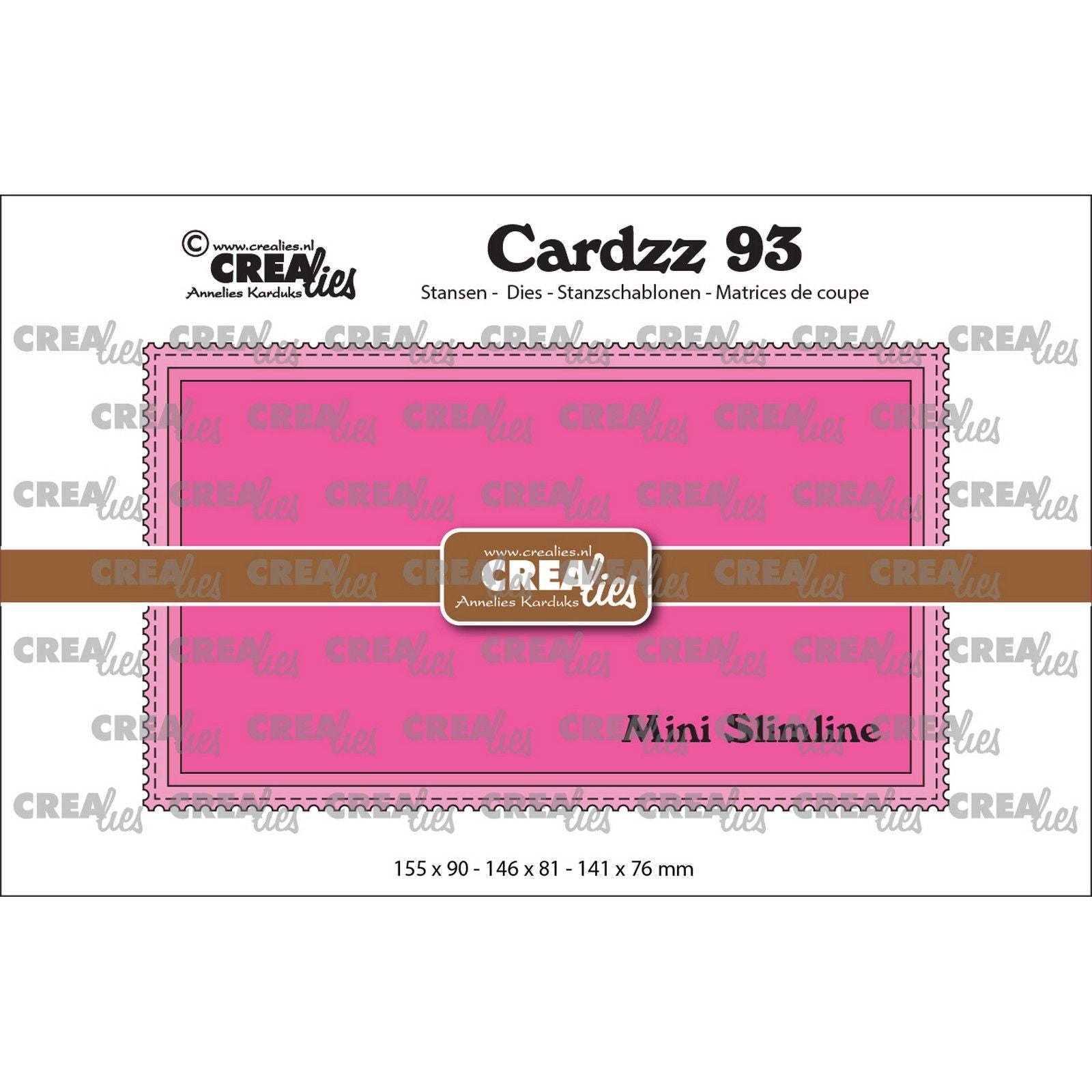 Crealies • matrices de découpe cardzz mini slimline m avec bord tampon