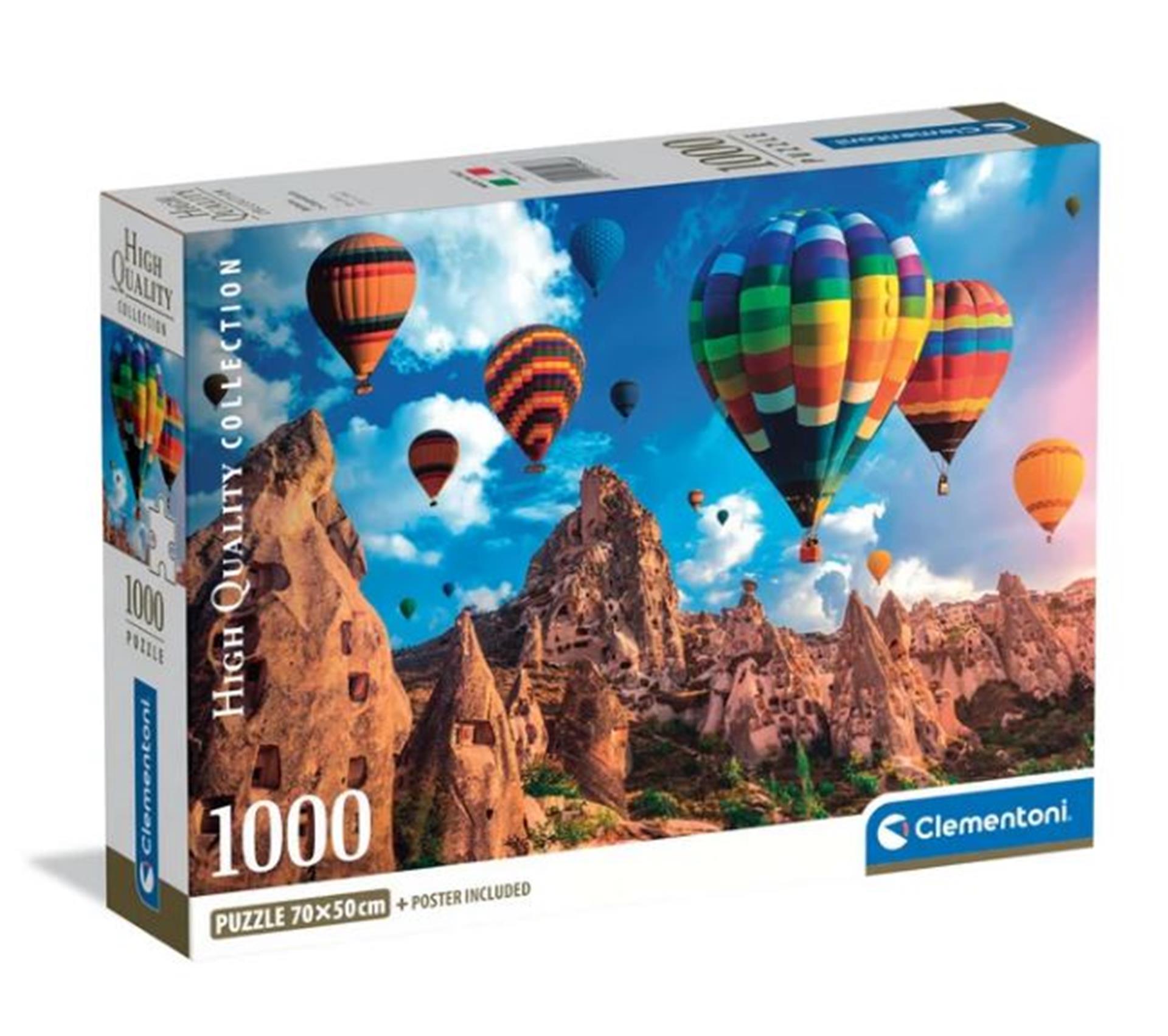 Clementoni - puzzle - 1000 pièces - ballons en Cappadoce - puzzle pour adultes - collection de haute qualité