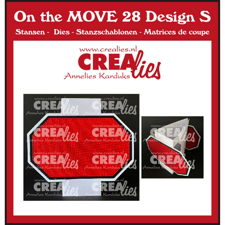 Crealies • carte triangulaire au design mobile avec demi-octogones