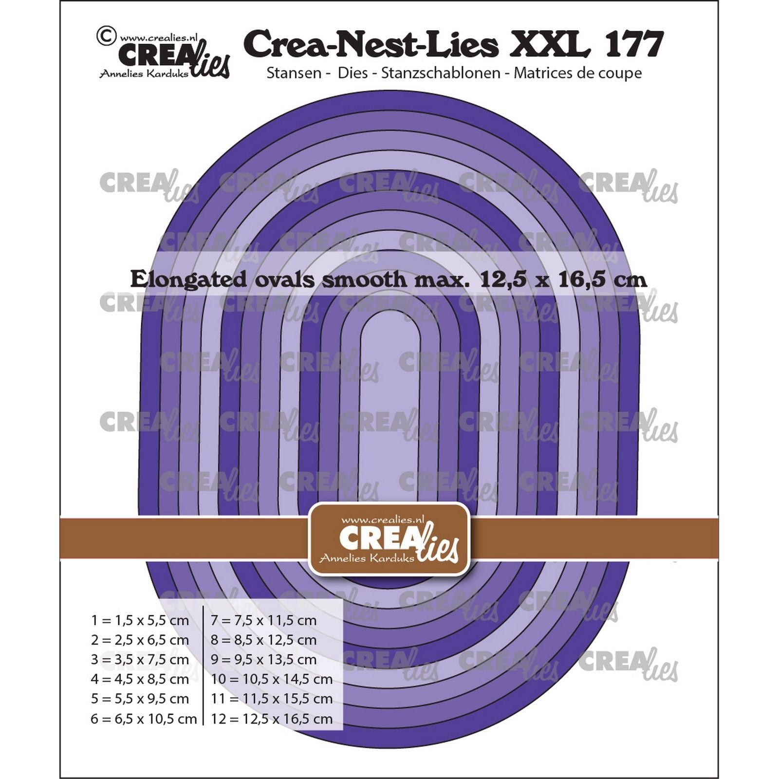Crealies • crea-nest-lies xxl ovales étirés lisses (convient sous xxl175)