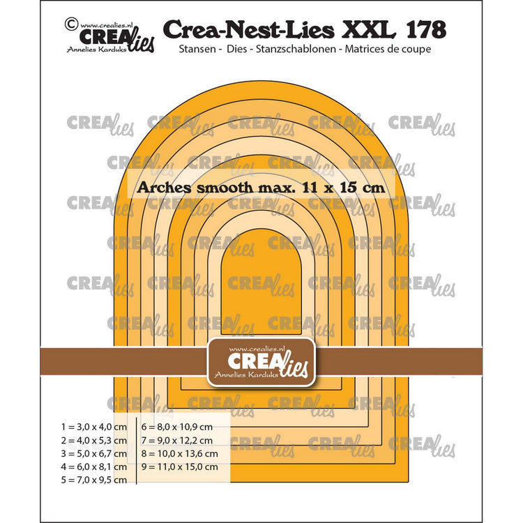 Crealies • crea-nest-lies xxl arches lisses (convient sous xxl176)