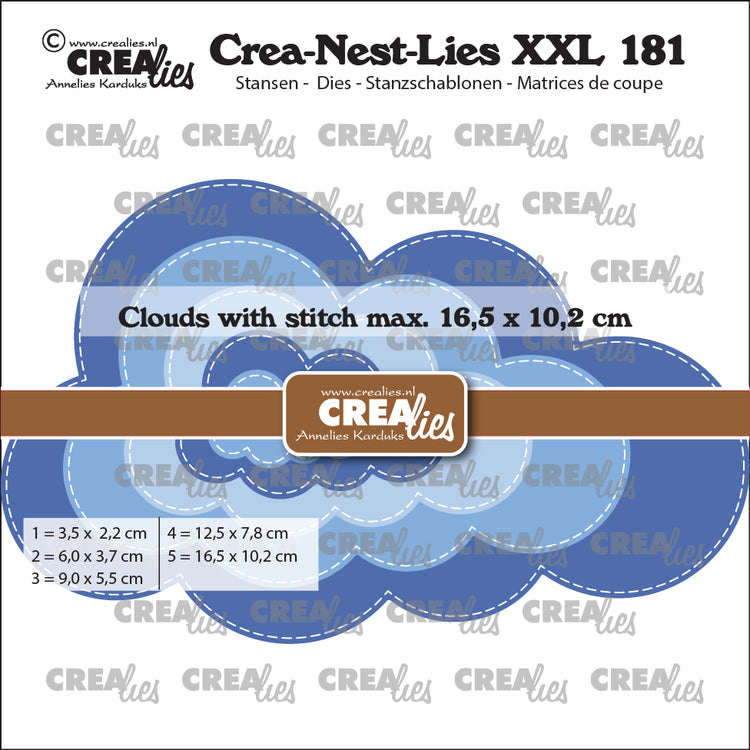 Crealies • crea-nest-lies xxl punch cloud avec ligne de couture