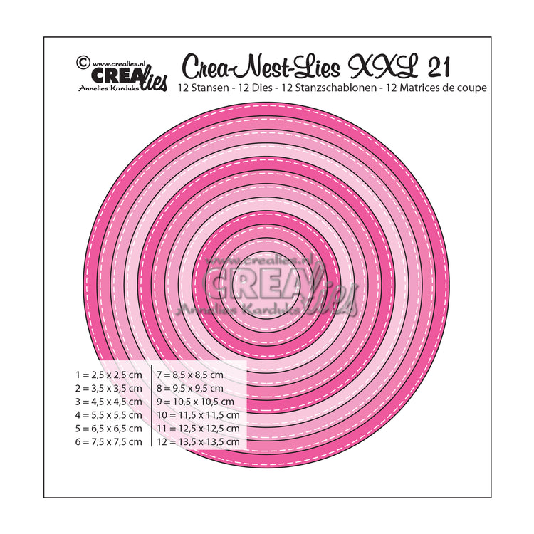 Crealies • crea-nest-lies xxl gabarit de découpe n°21 cercles