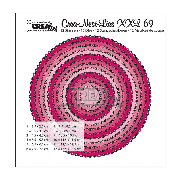 Crealies • gabarit de découpe crea-nest-lies xxl n°69 cercles