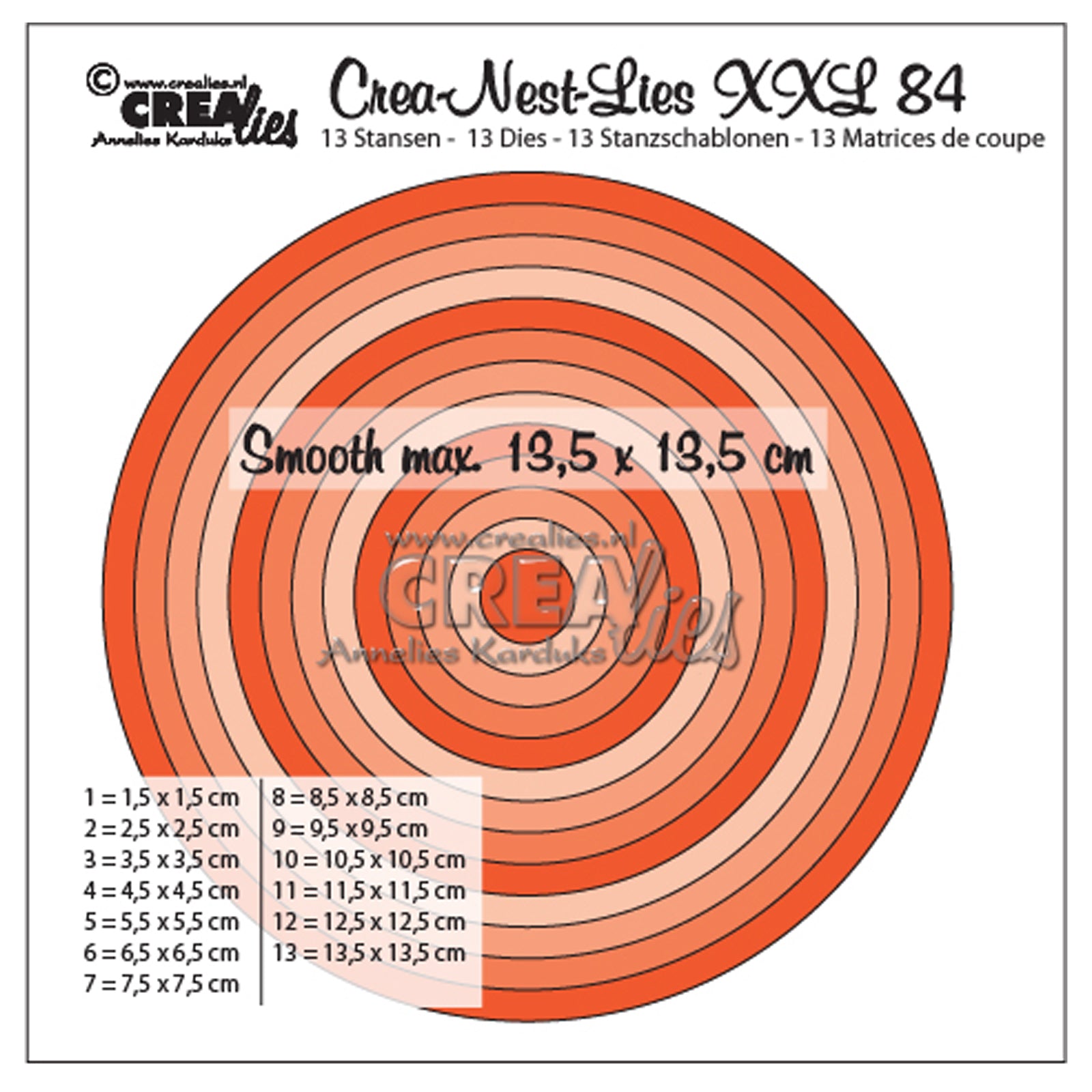 Crealies • crea-nest-lies xxl cercles lisses demi cm