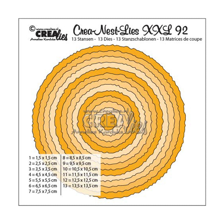 Crealies • crea-nest-lies cercles xxl avec bords bruts