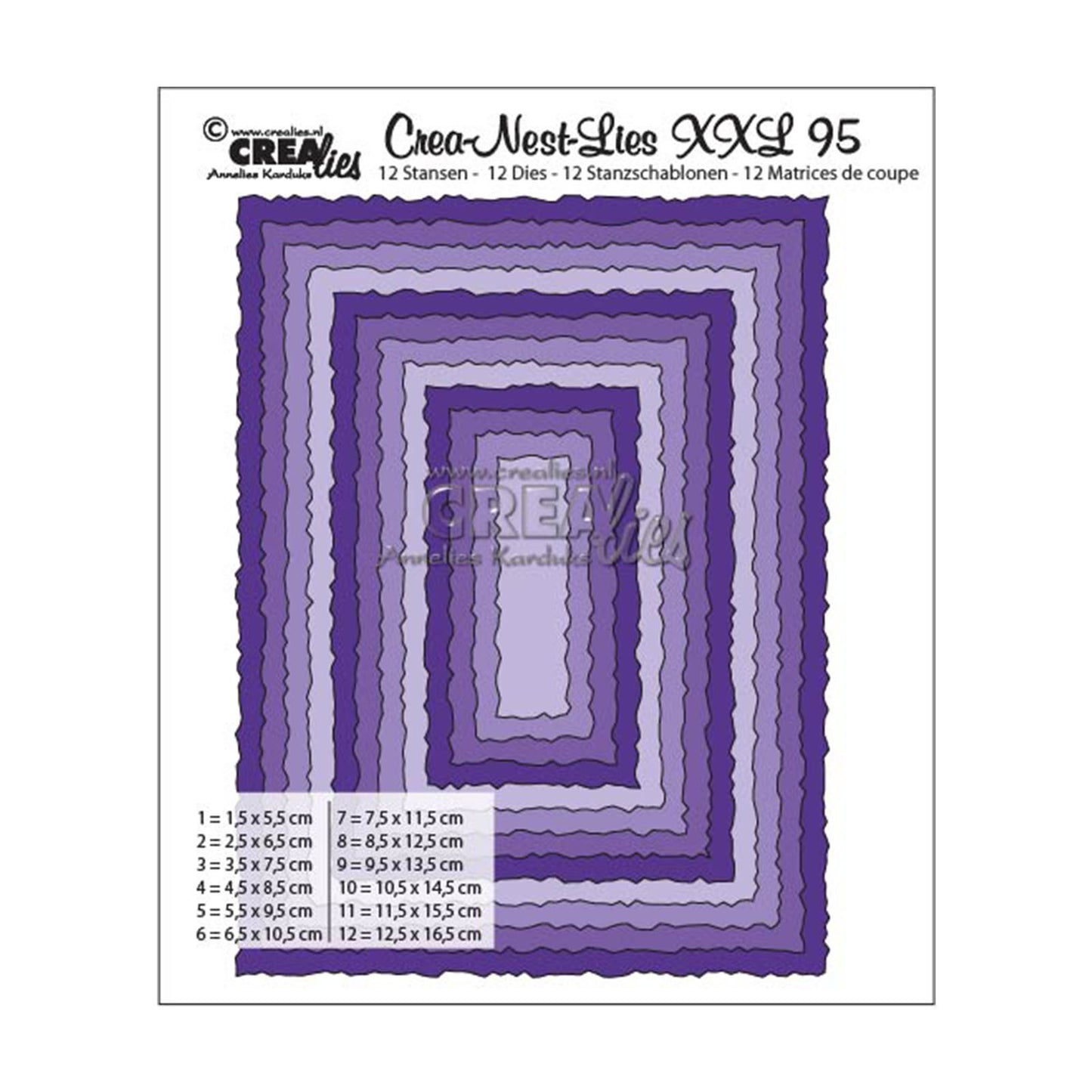 Crealies • crea-nest-lies rectangles xxl avec bords bruts