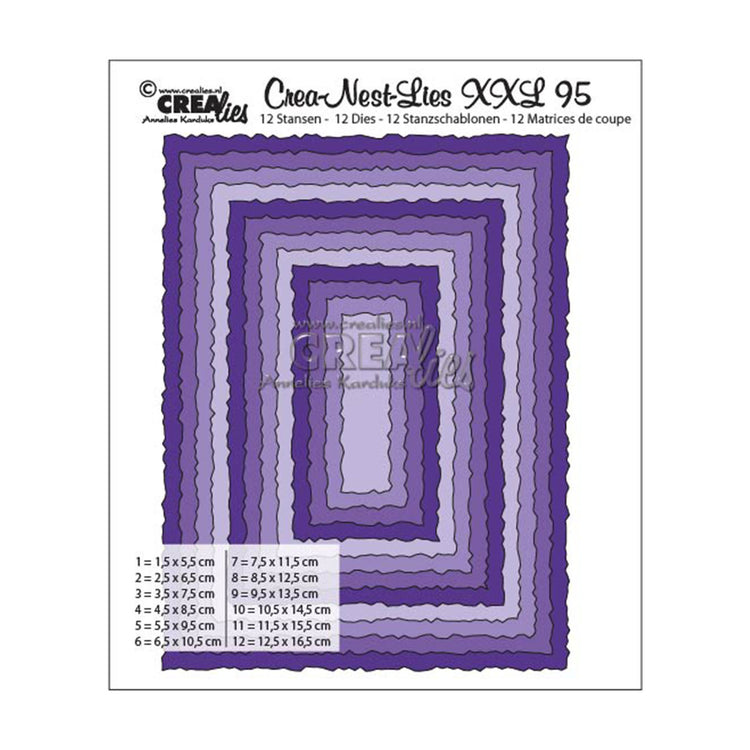 Crealies • crea-nest-lies rectangles xxl avec bords bruts