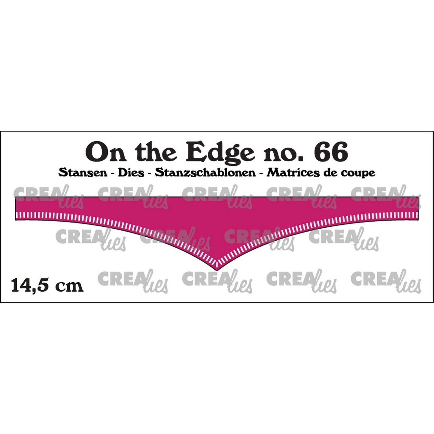 Crealies • Matrice de découpe sur le bord no. 66 à petites rayures