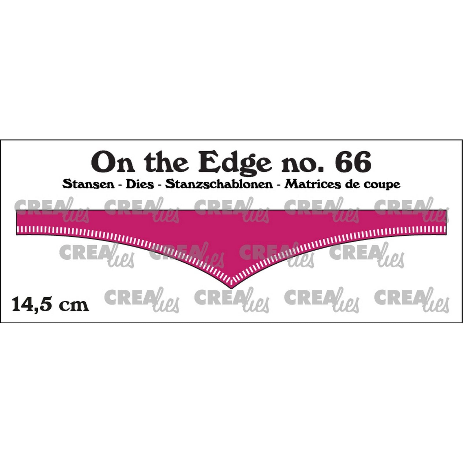 Crealies • Matrice de découpe sur le bord no. 66 à petites rayures