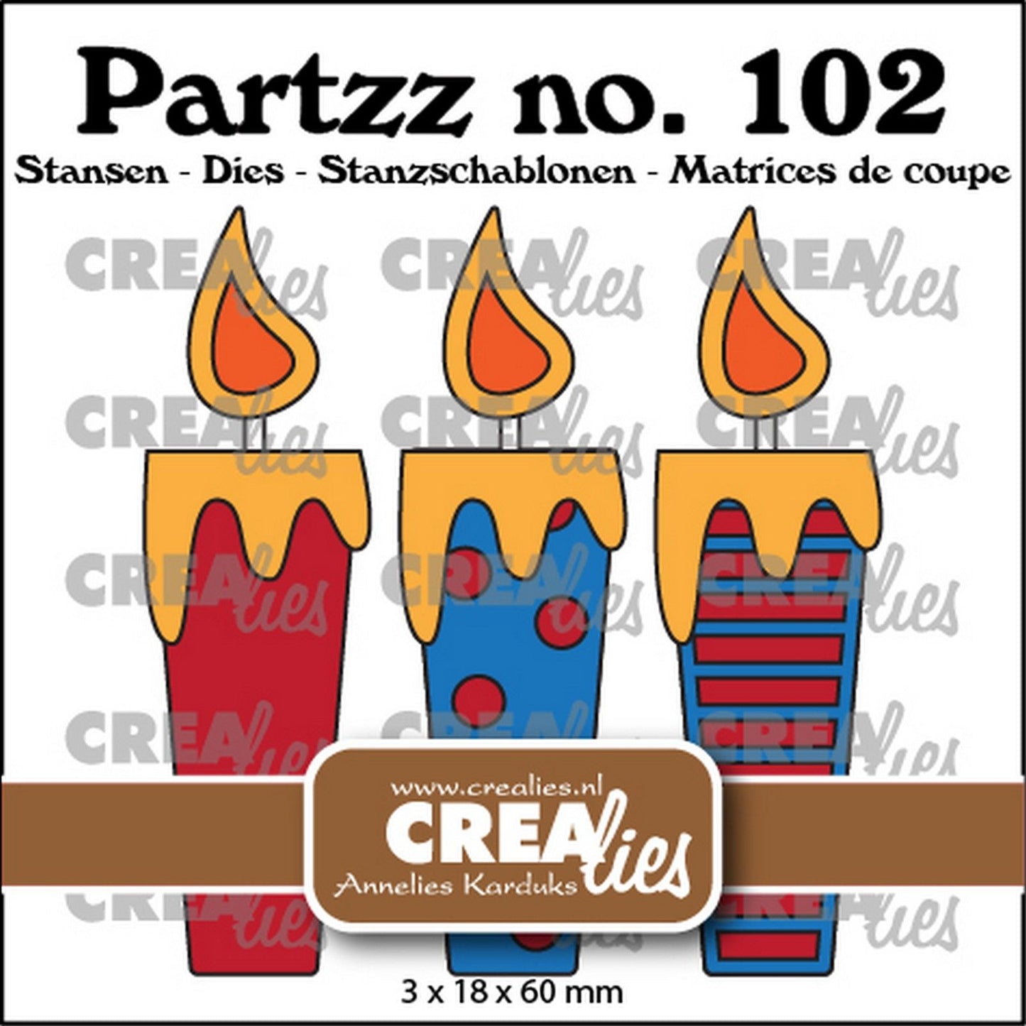 Crealies • partzz 3 bougies