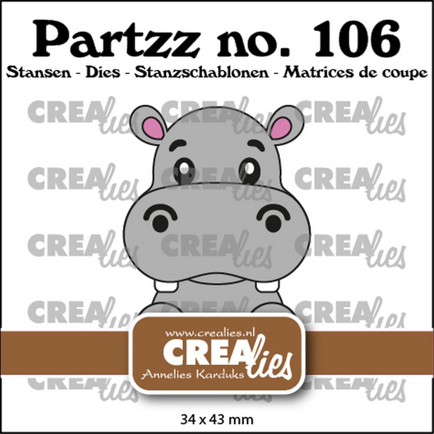 Crealies • partzz die hippopotame