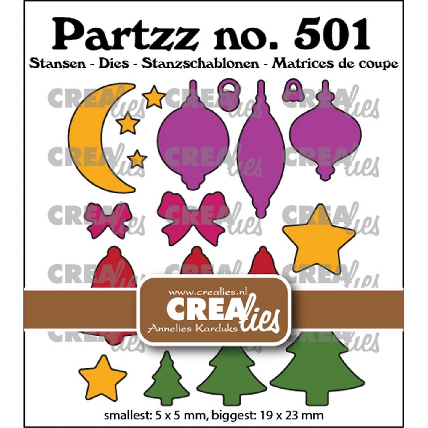 Crealies • partzz matrices de découpe mini Noël