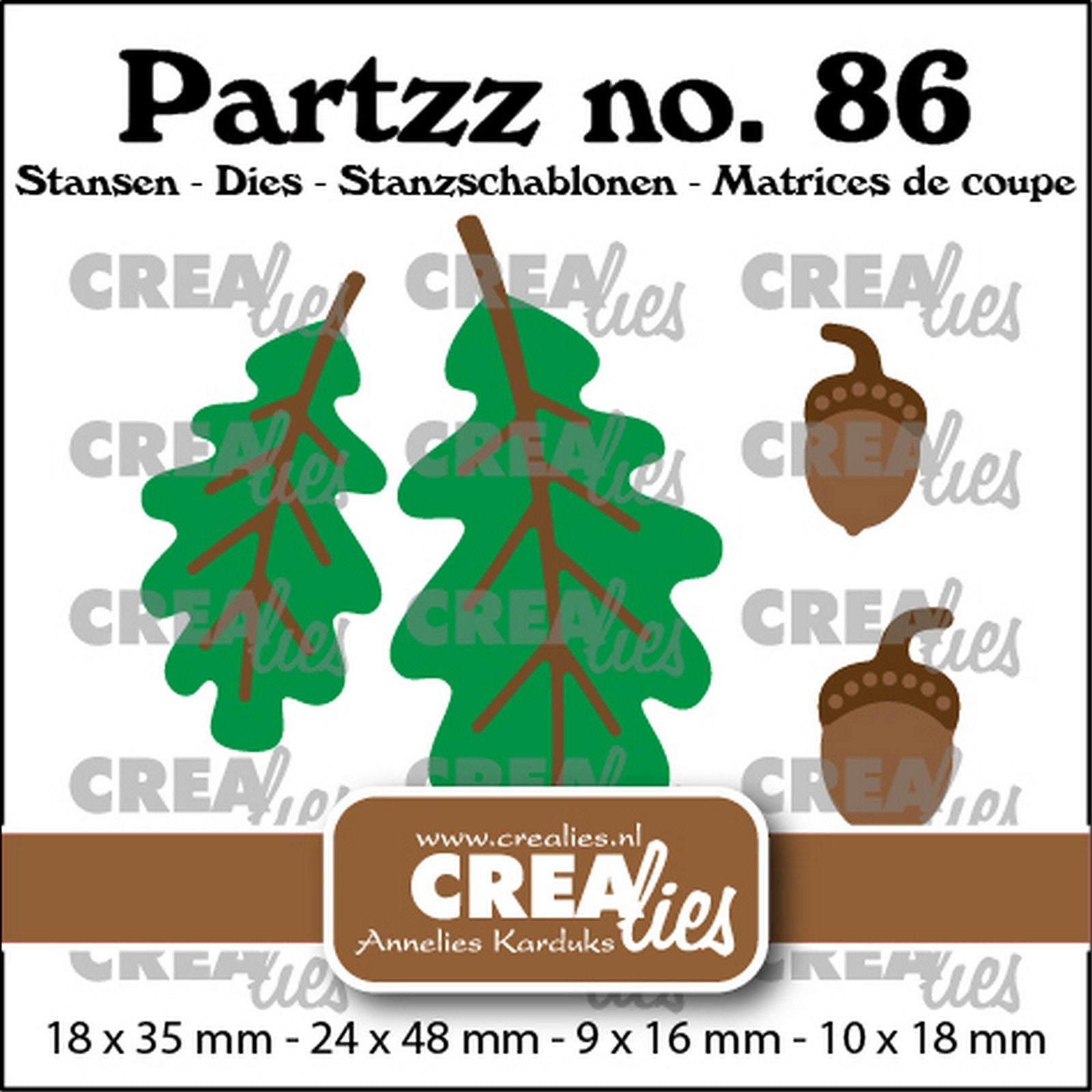 Crealies • Glands xtra et feuilles de chêne