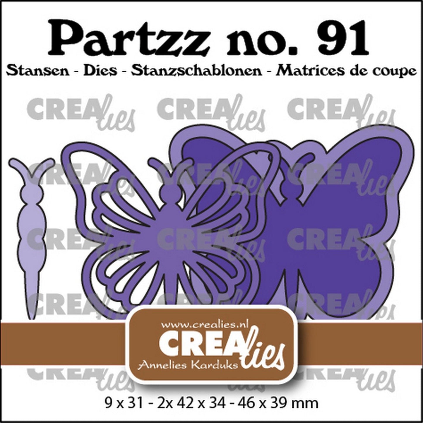 Crealies • matrice de découpe papillon un grand